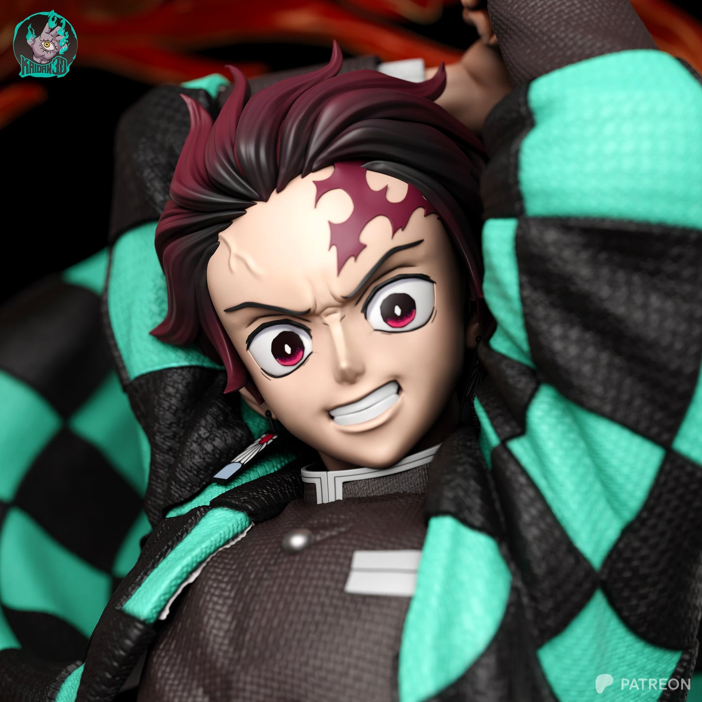 Tanjiro - Unassembled and Unpainted Garage Kit - Model Designed by Kaidan3D