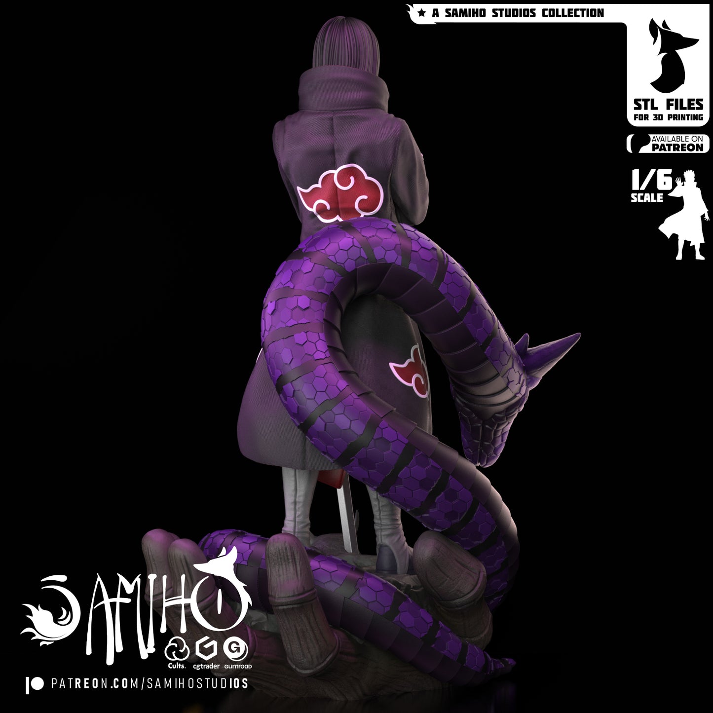 Orochimaru - Unassmebled and Unpainted Garage Kit - Model Designed by Samiho Studios
