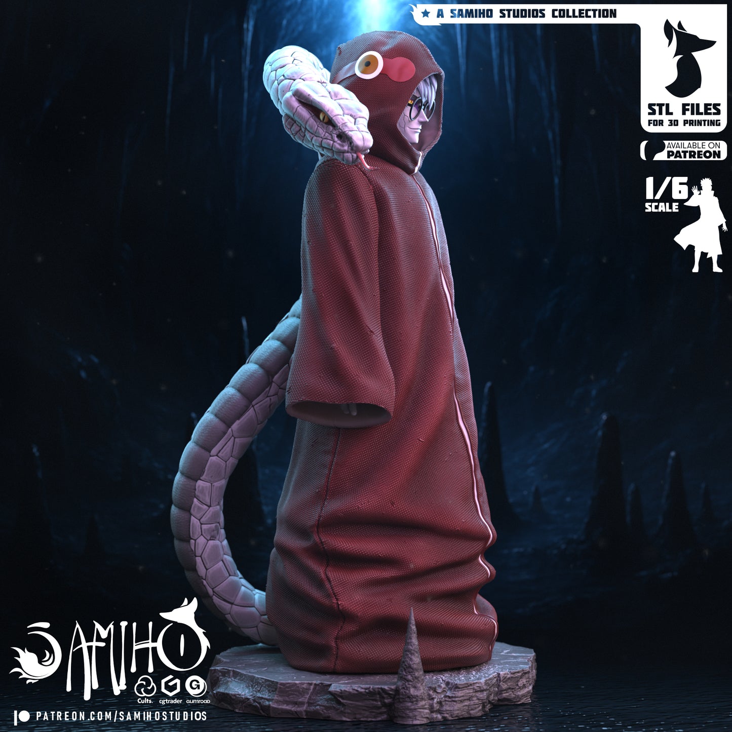 Kabuto - Edo Tensei - Unassembled and Unpainted Garage Kit - Model Designed by Samiho Studios