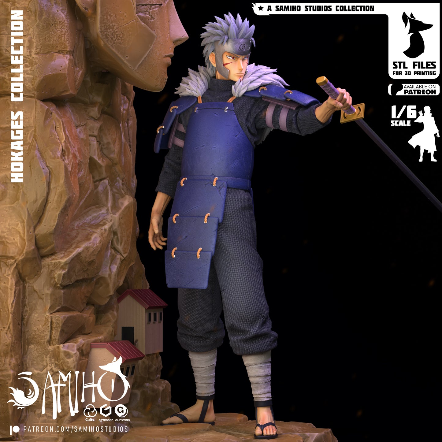 Senju Tobirama - Unassembled and Unpainted Garage Kit - Model Designed by Samiho Stuidos
