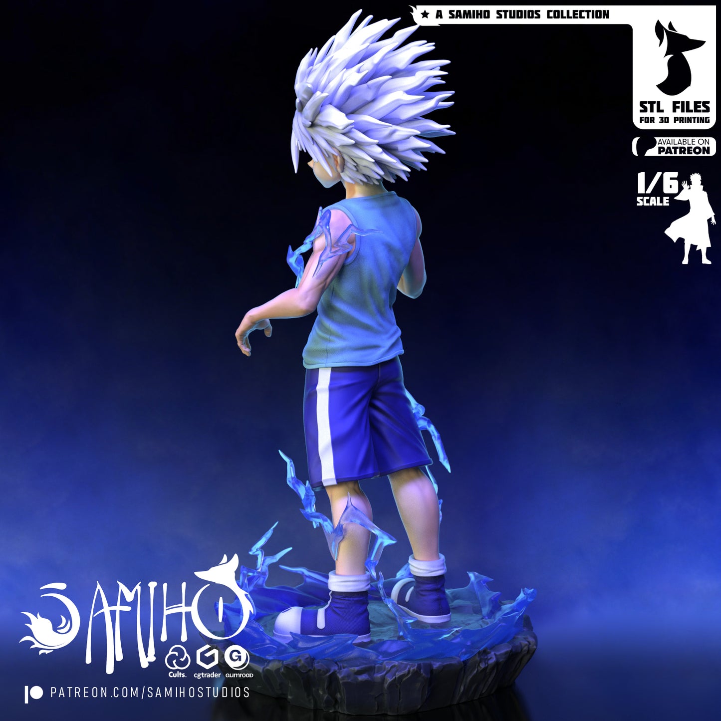 Killua Godspeed - Unassembled and Unpainted Garage Kit - Model Designed by Samiho Studios