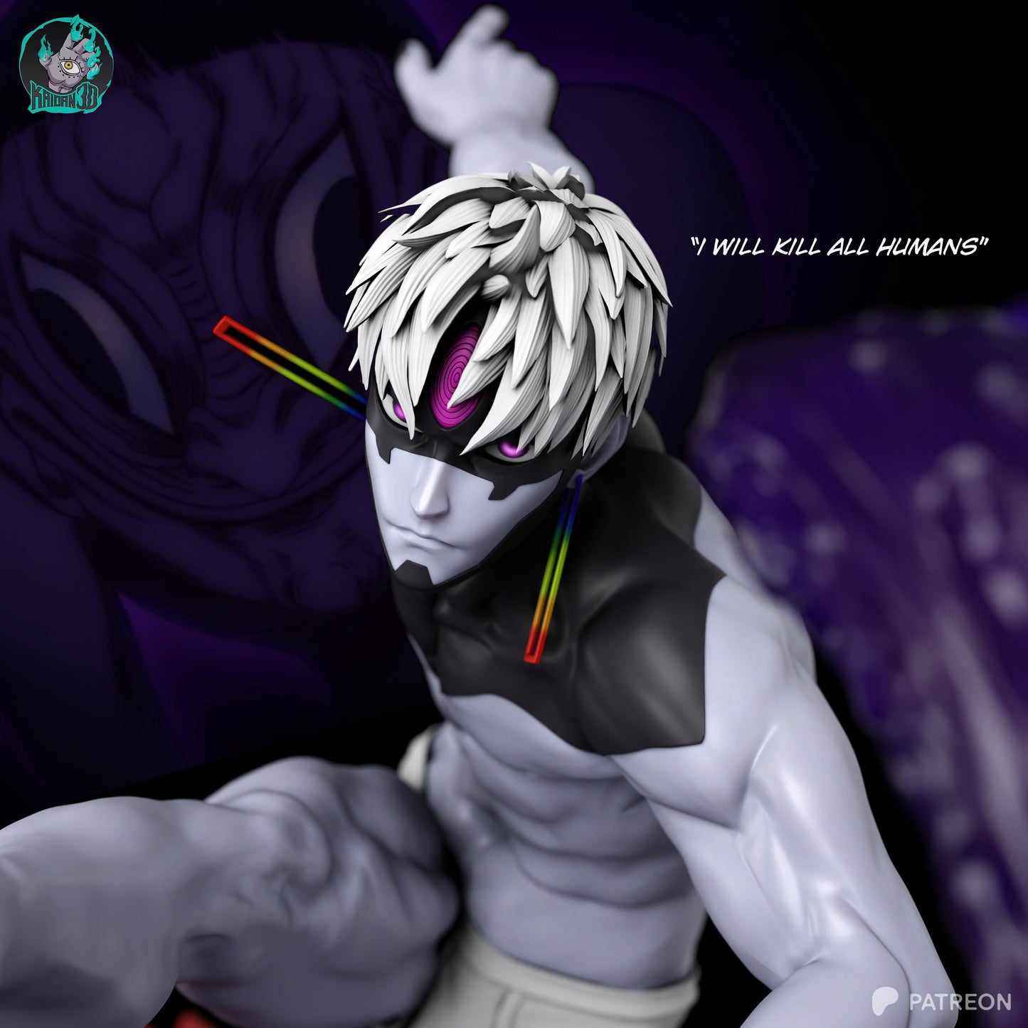 Evil Eye (DanDanDan) - Unassembled and Unpainted Garage Kit - Model Designed by Kaidan 3D