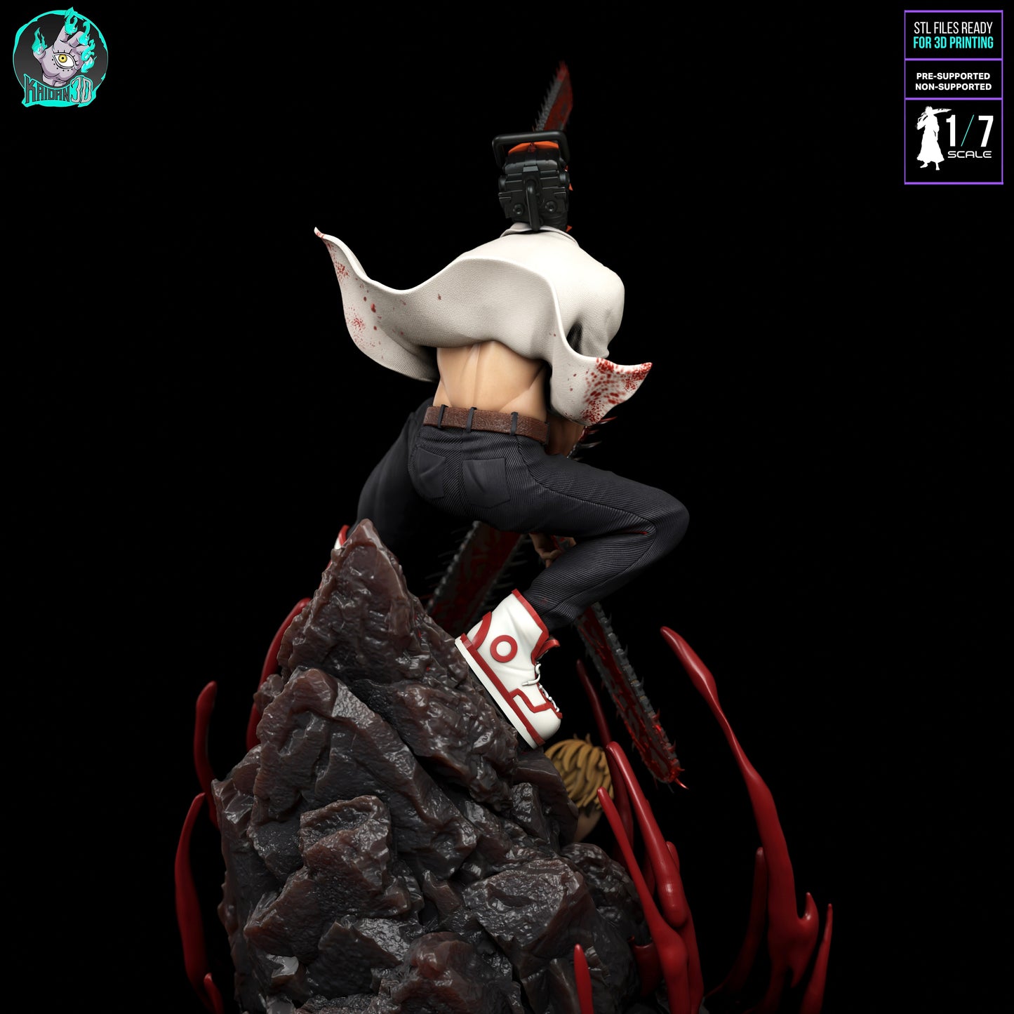 Chainsaw Man - Unassembled and Unpainted Garage Kit - Model Designed By Kaidan3D