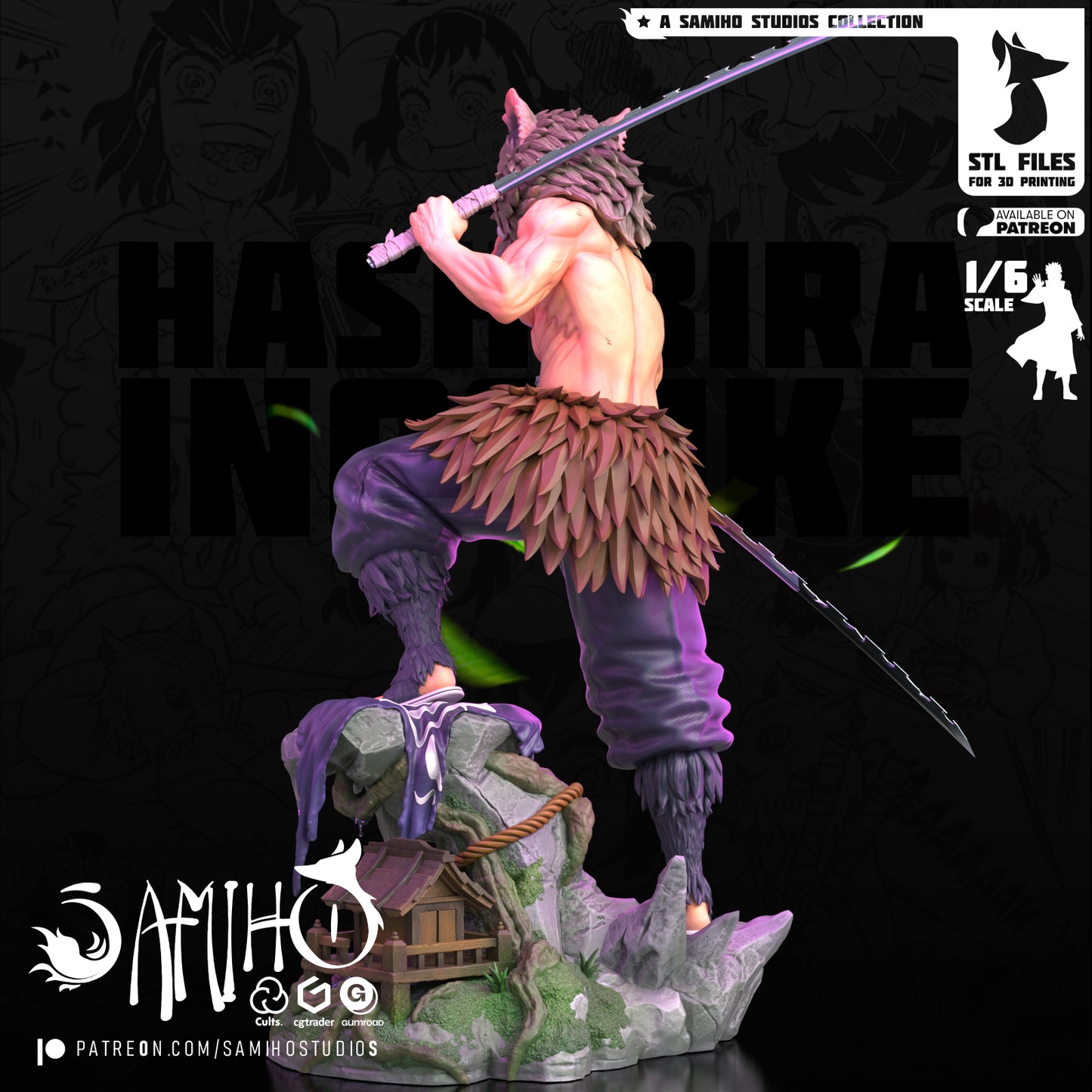 Inosuke - Unassembled and Unpainted Garage Kit - Model Designed by Samiho Studios