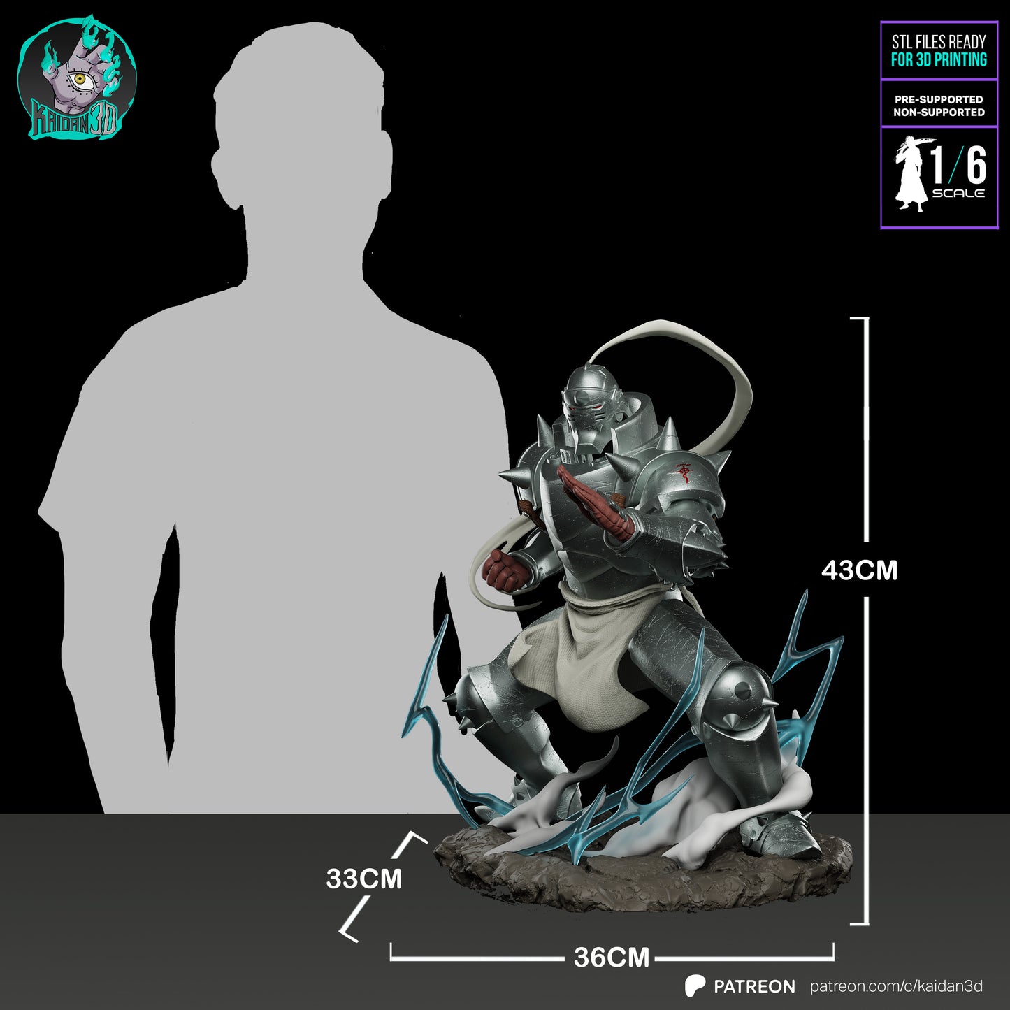 Alphonse - Unassembled and Unpainted Garage Kit - Model Designed by Kaidan3D