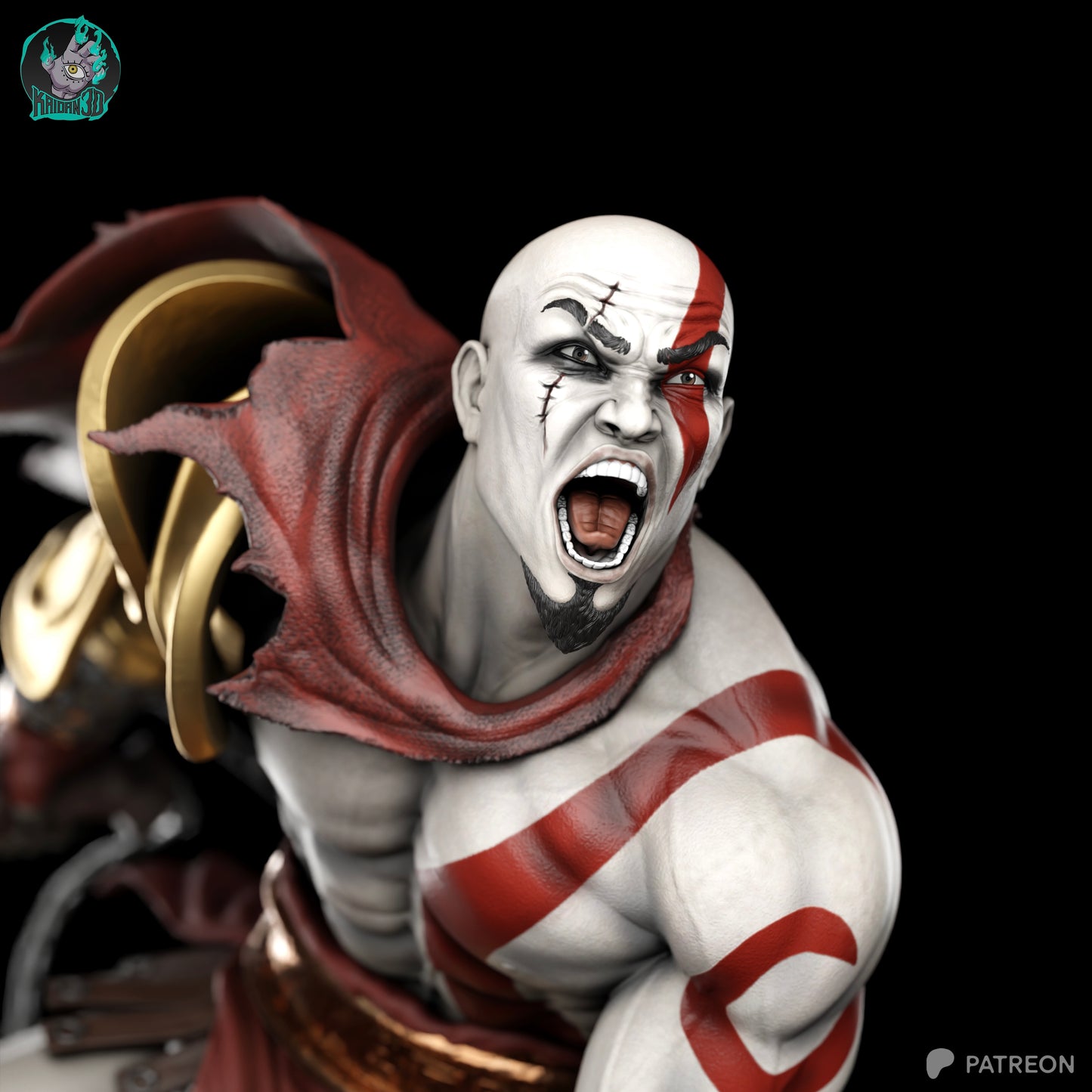 Kratos GOW3 - Unassembled and Unpainted Garage Kit - Model Designed by Kaidan3D
