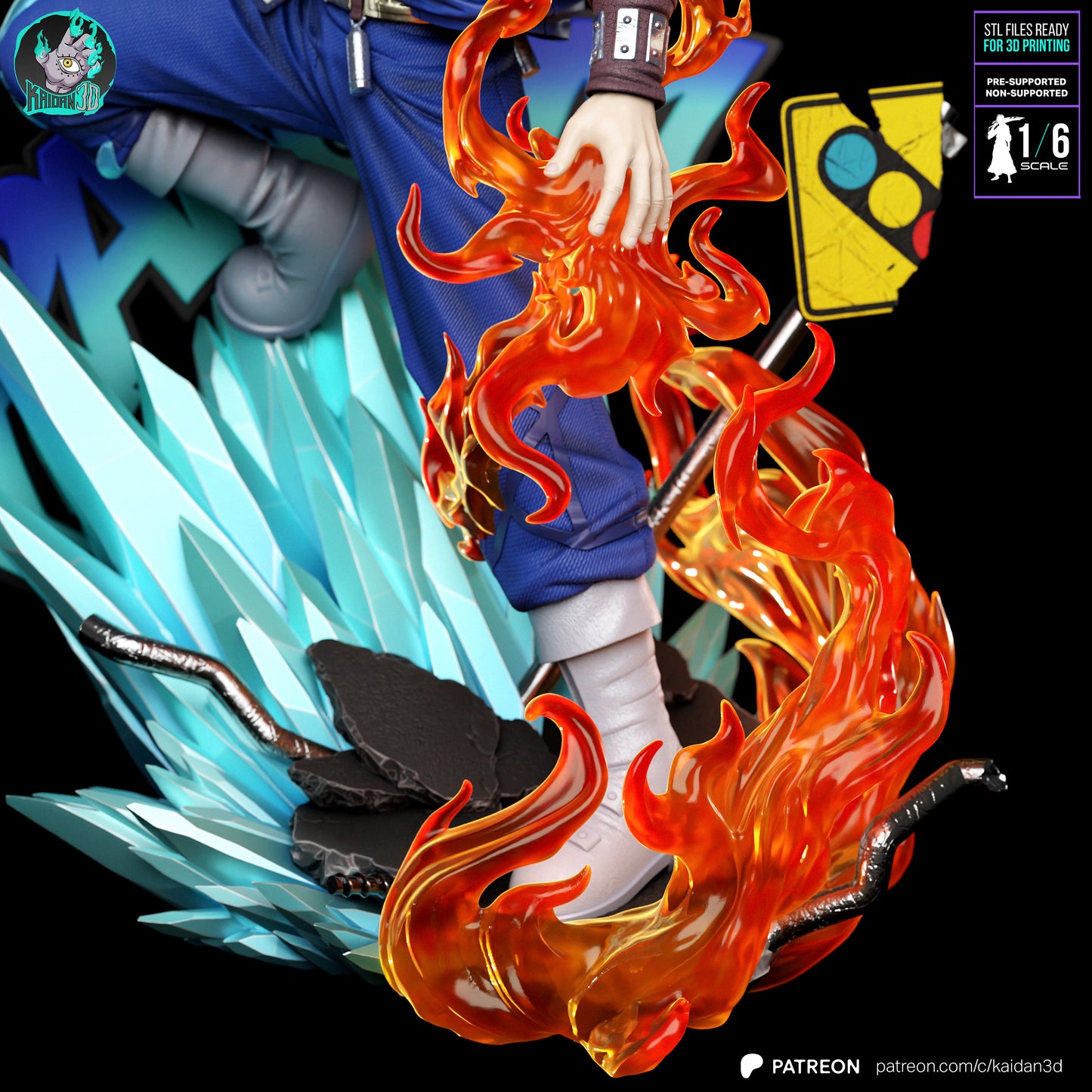 Shoto Todoroki - Unaseembled and Unpainted Garage Kit - Model Designed by Kaidan3D
