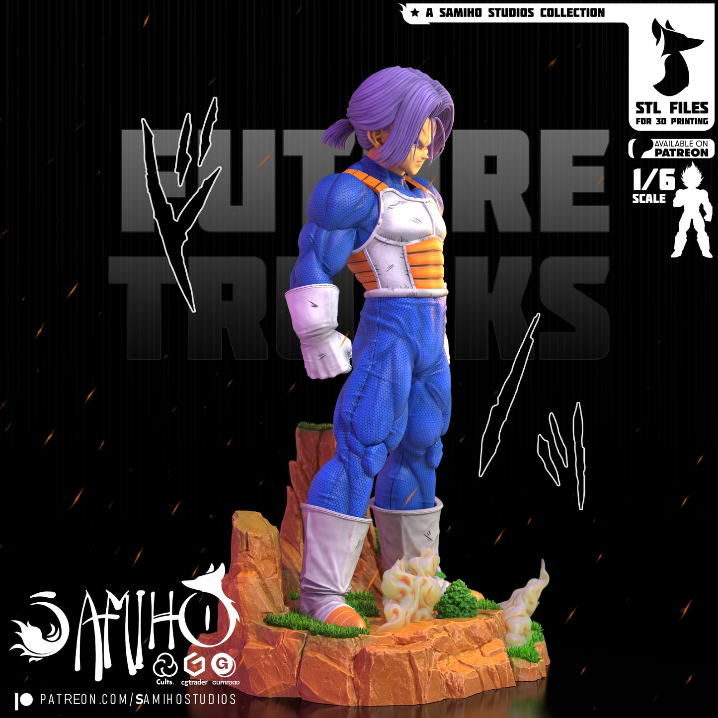 Trunks (Future) - Unassembled and Unpainted Garage Kit - Model Designed by Samiho Studios