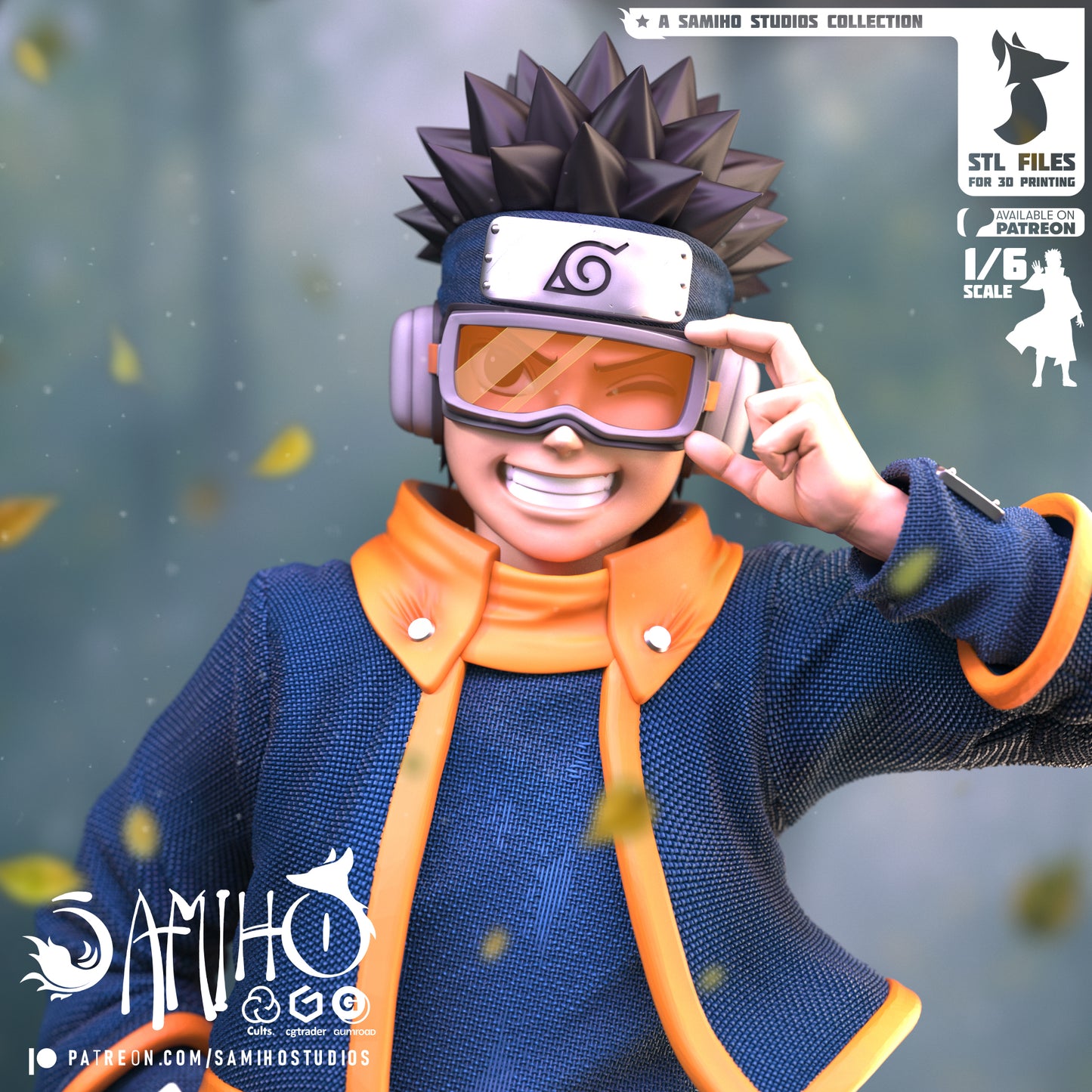 Young Obito - Unassembled and Unpainted Garage Kit - Model Designed by Samiho Studios