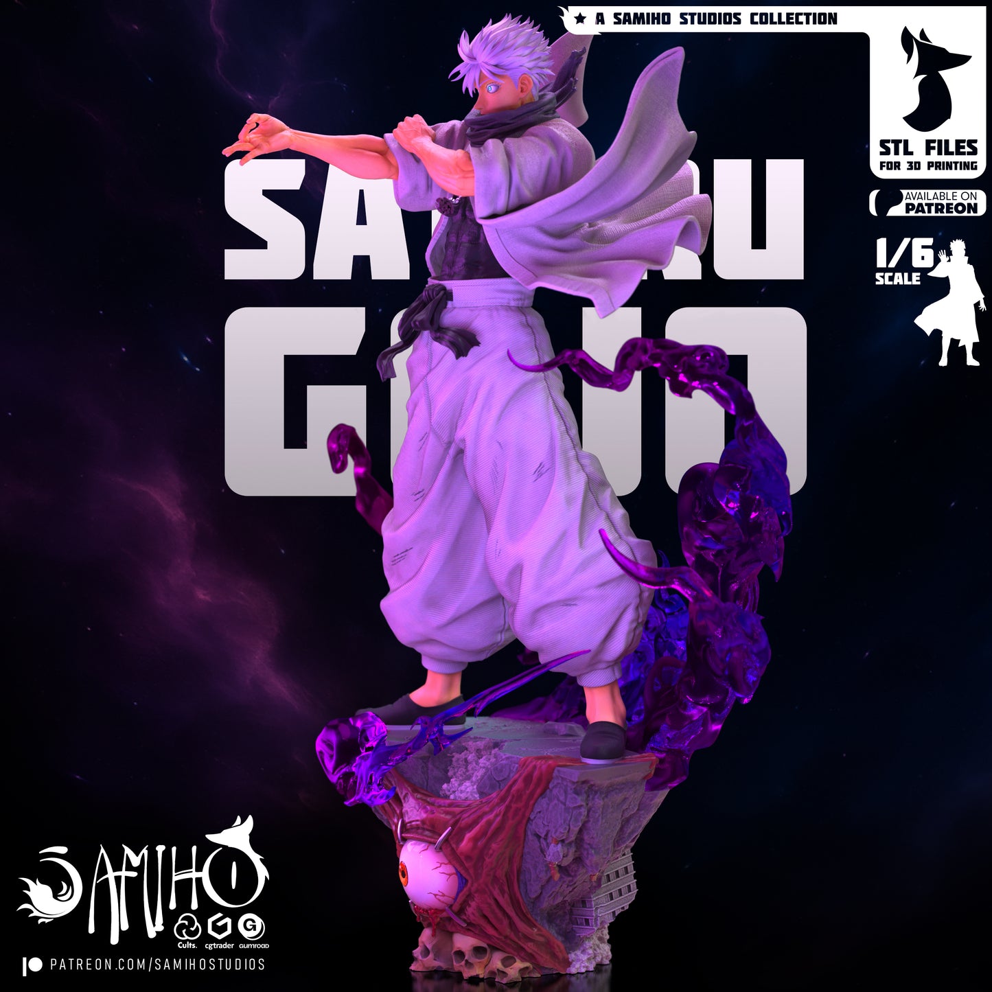 Satoru Gojo - Unassembled and Unpainted Garage Kit - Model Designed by Samiho Studios