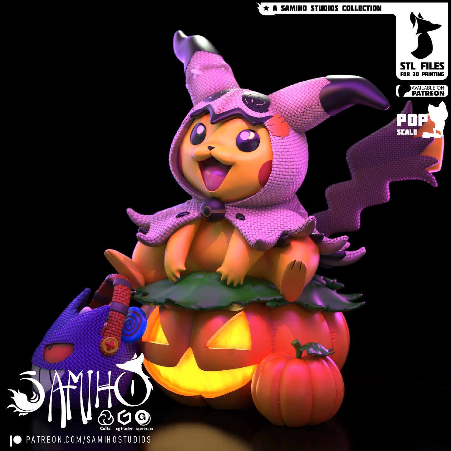 Mimikyu Pikachu - Unassembled and Unpainted Garage Kit - Model Deisgned by Samiho Studios