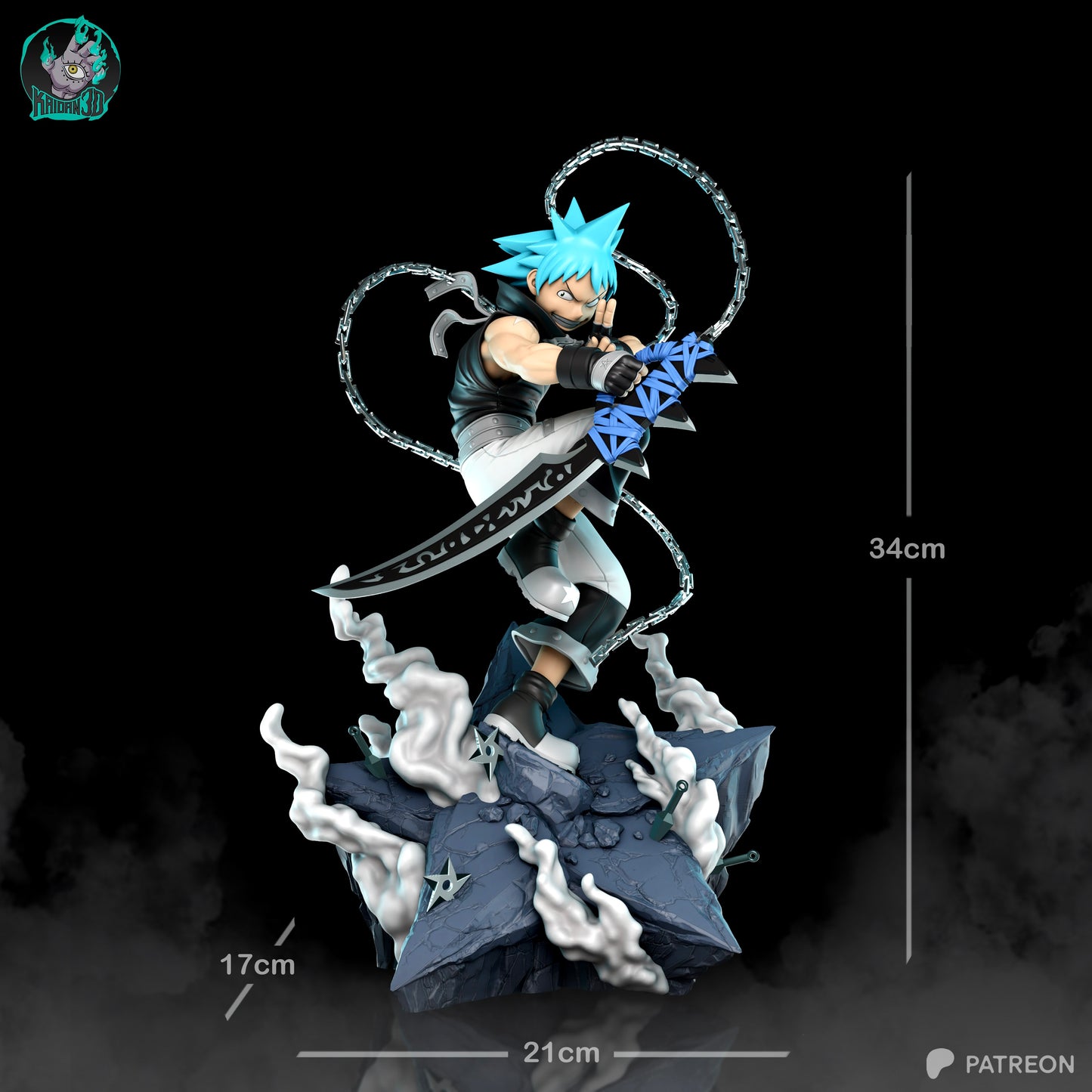 BlackStar - Unassembled and Unpainted Garage Kit - Model Designed by Kaidan3D