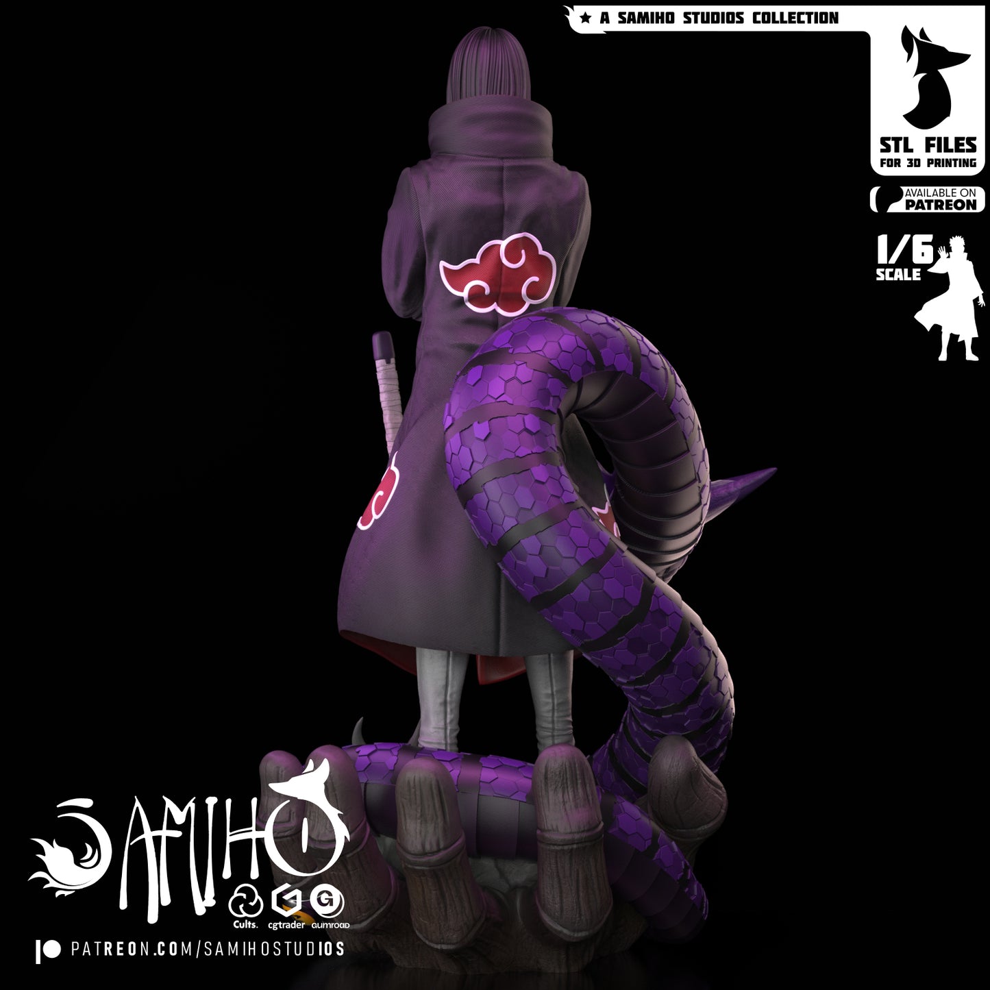 Orochimaru - Unassmebled and Unpainted Garage Kit - Model Designed by Samiho Studios