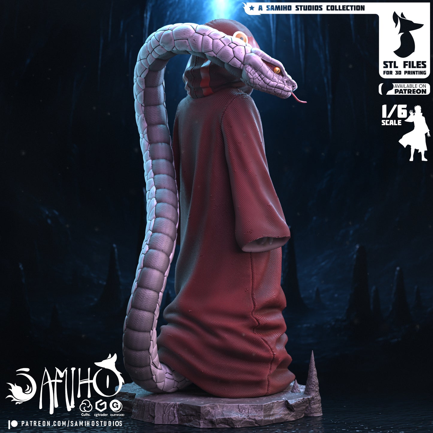 Kabuto - Edo Tensei - Unassembled and Unpainted Garage Kit - Model Designed by Samiho Studios