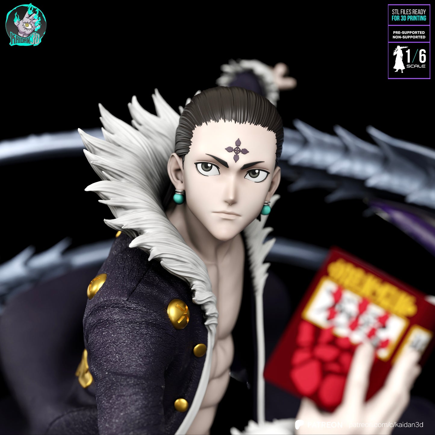Chrollo Lucifer - Unassembled and Unpainted Garage Kit - Model Designed by Kaidan3D