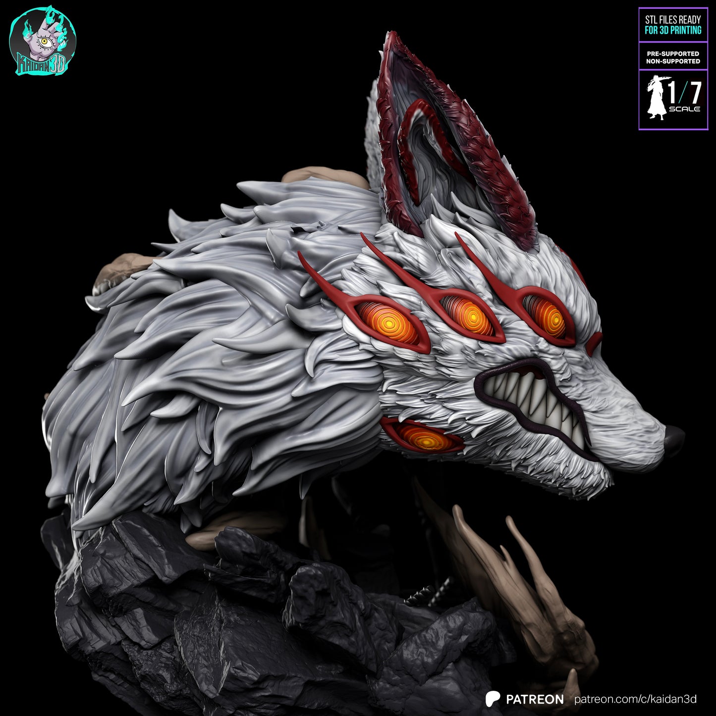 Aki x Fox Devil - Unassembled and Unpainted Garage Kit - Model Designed by Kaidan3D