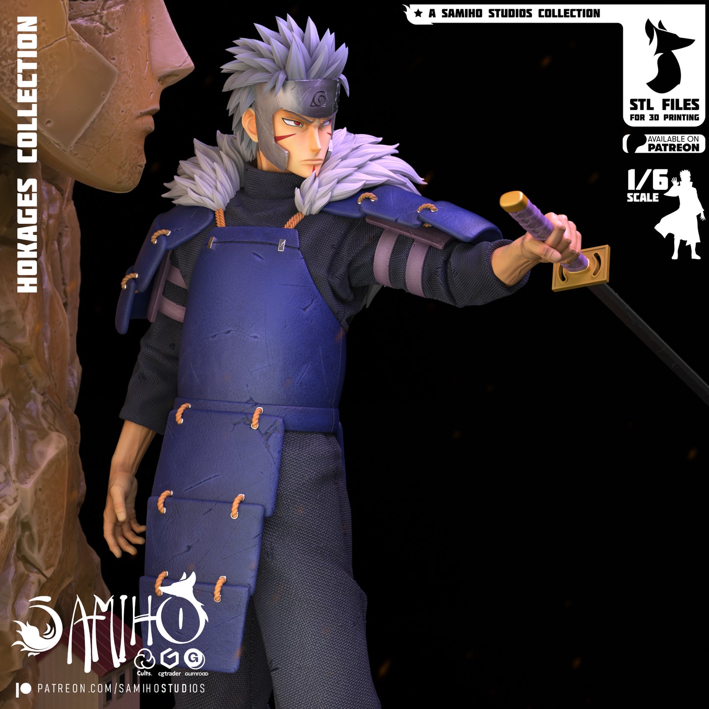 Senju Tobirama - Unassembled and Unpainted Garage Kit - Model Designed by Samiho Stuidos