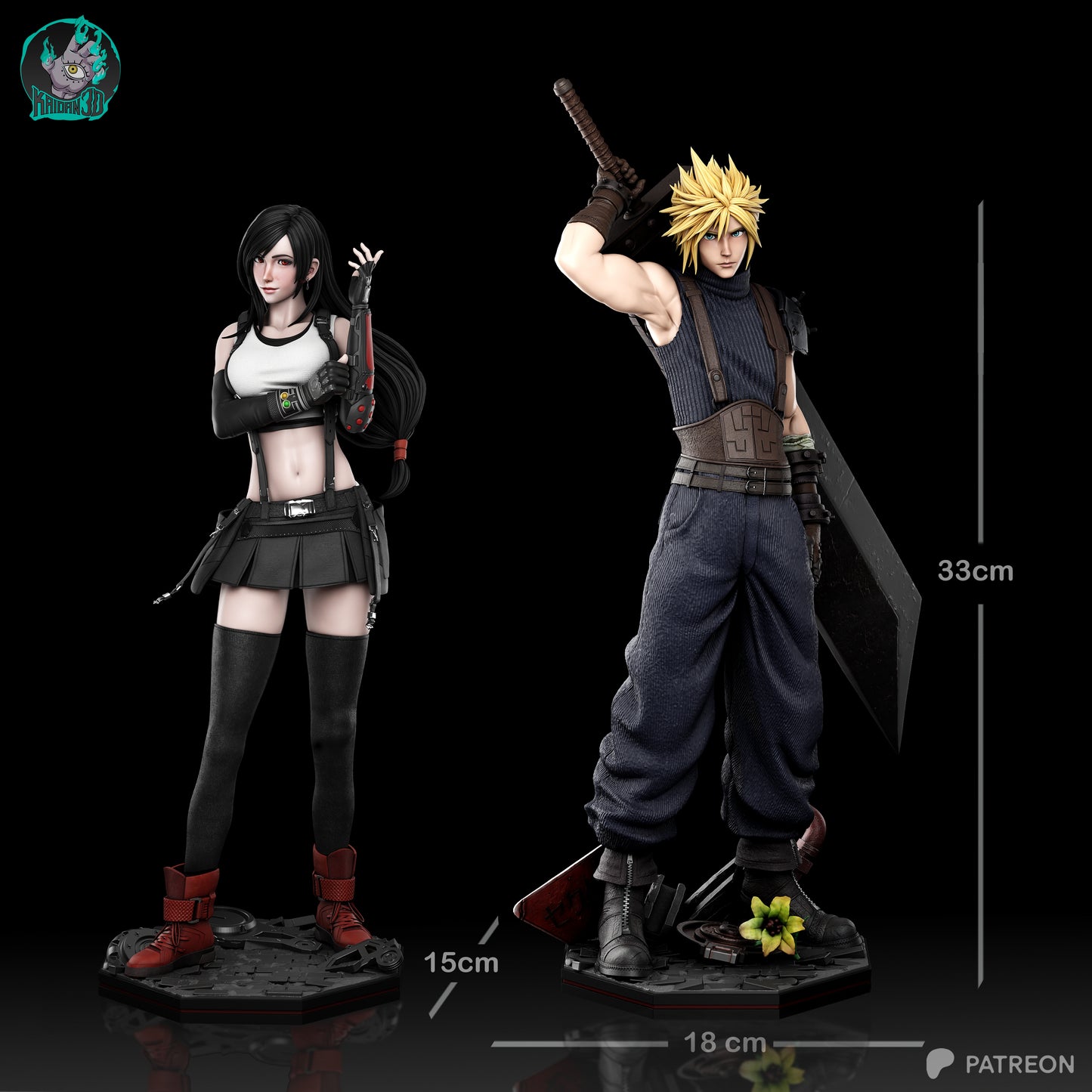 Cloud - Unassembled and Unpainted Garage Kit - Model Designed by Kaidan 3D