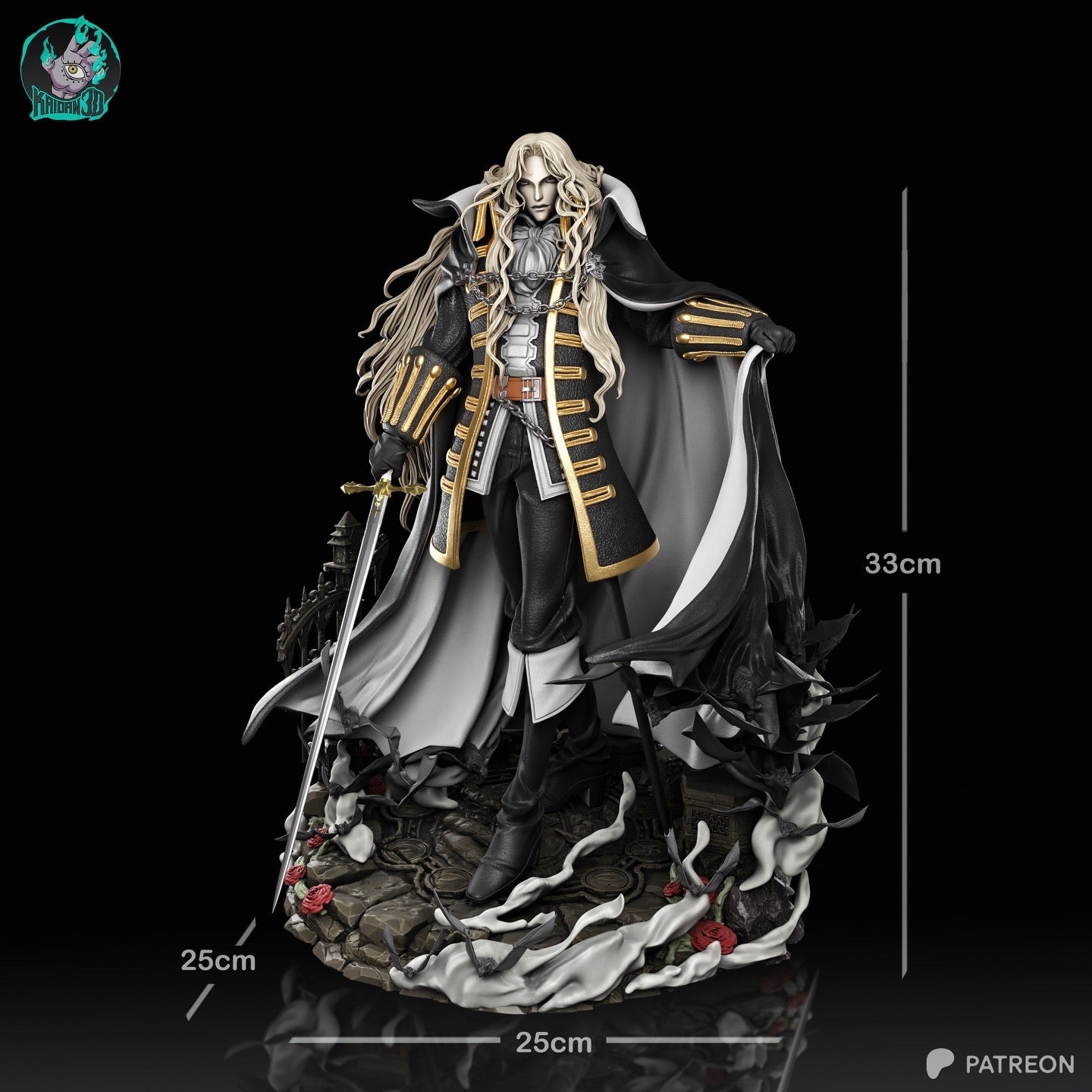 Alucard - Unassembled and Unpainted Garage Kit - Model Designed by Kaidan3D