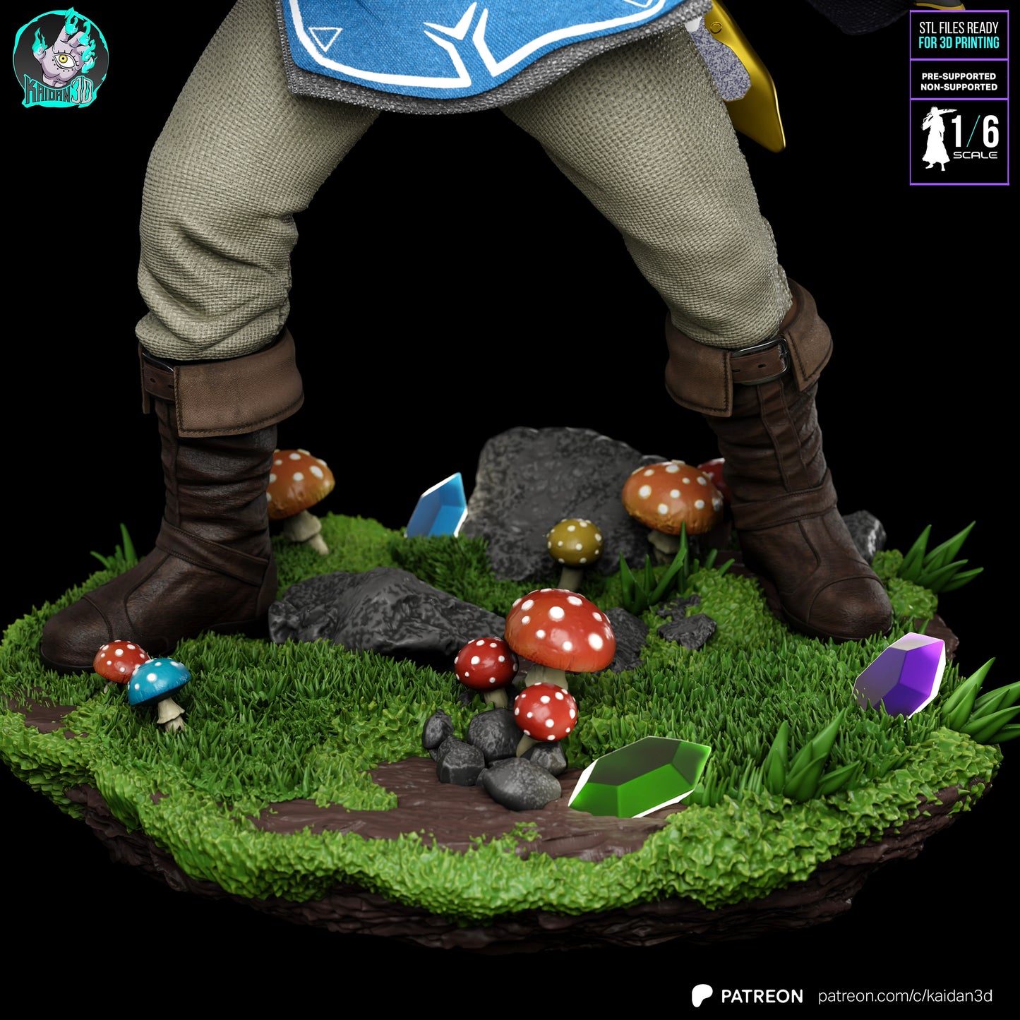 Link (BOTW) - Unassembled and Unpainted Garage Kit - Model Designed by Kaidan3D