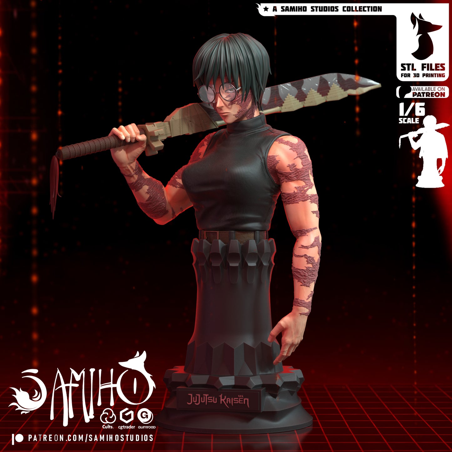 Maki Bust - Unassembled and Unpainted Garage Kit - Model Designed by Samiho Studios