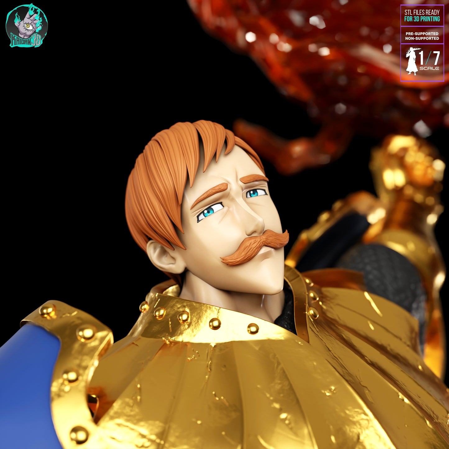 Escanor - Unassembled and Unpainted Garage Kit - Model Designed by Kaidan3D