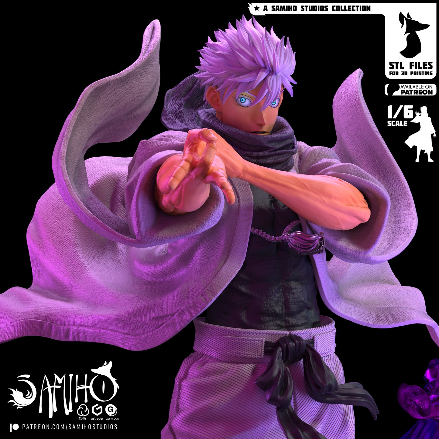 Satoru Gojo - Unassembled and Unpainted Garage Kit - Model Designed by Samiho Studios