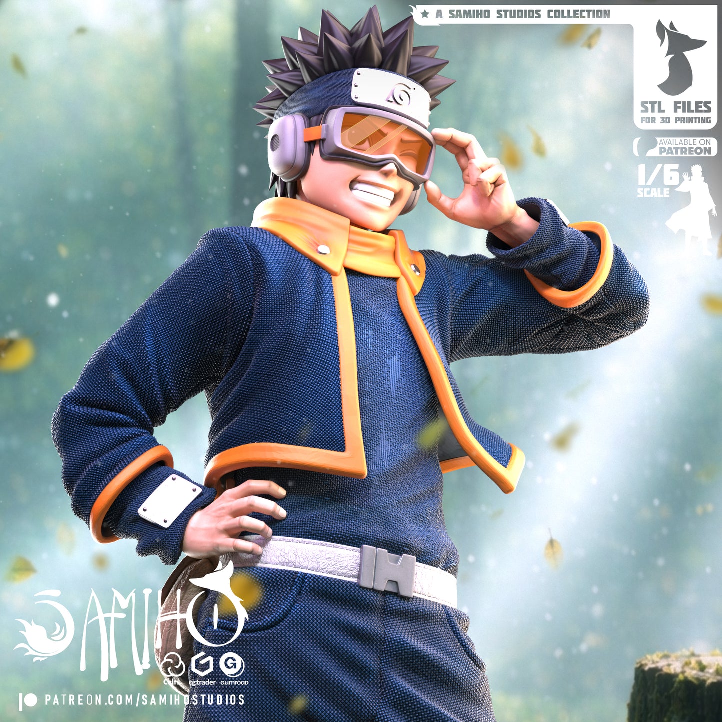 Young Obito - Unassembled and Unpainted Garage Kit - Model Designed by Samiho Studios