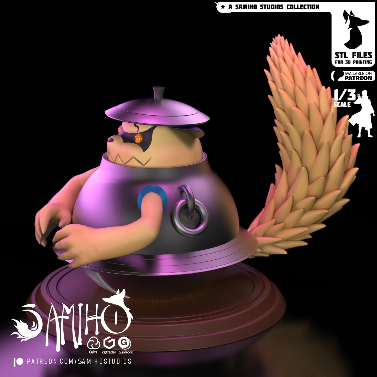 Teapot Shukau - Unassembled and Unpainted Garage Kit - Model Designed by Samiho Studios
