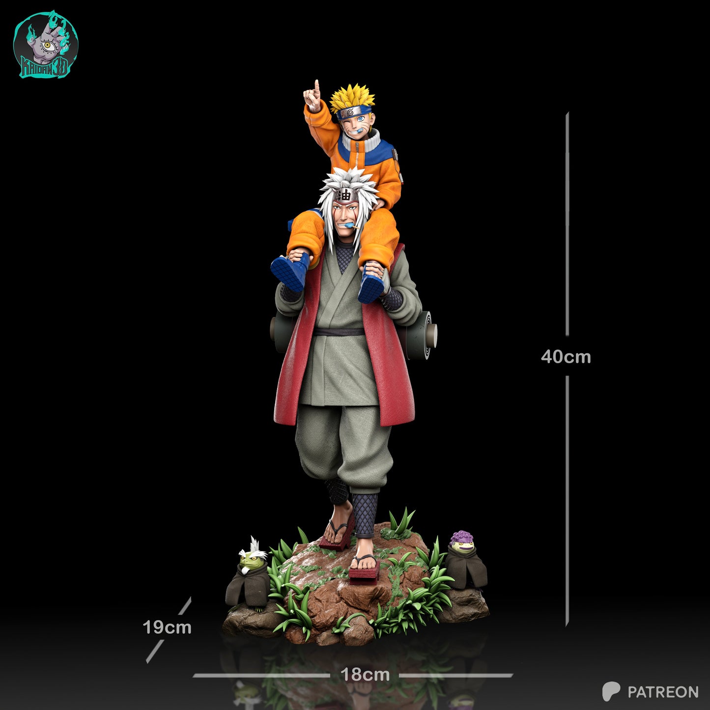 Naruto x Jiraya - Unassembled and Unpainted Garage Kit - Model Designed by Kaidan3D
