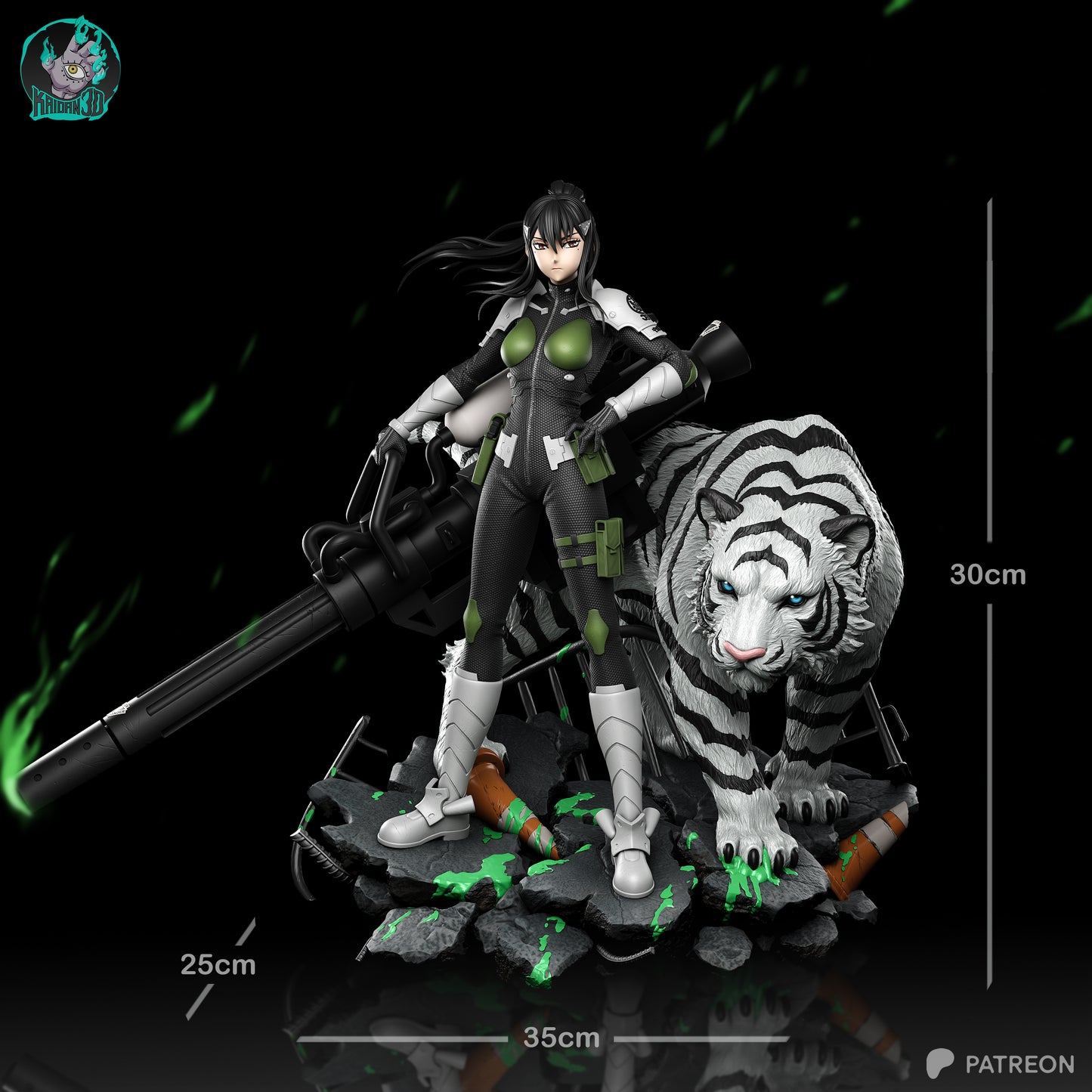 Mina x Bakko - Unassembled and Unpainted Garage Kit - Model Designed by Kaidan3D