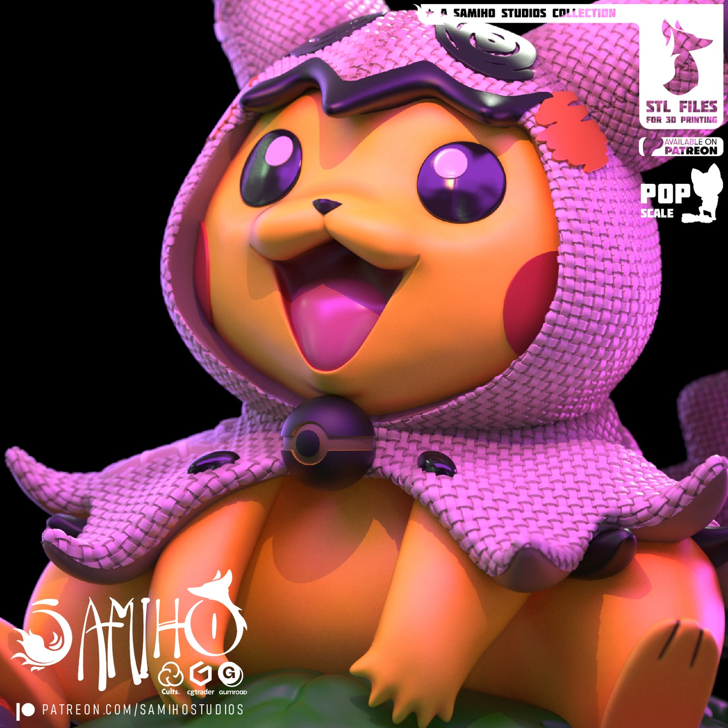 Mimikyu Pikachu - Unassembled and Unpainted Garage Kit - Model Deisgned by Samiho Studios