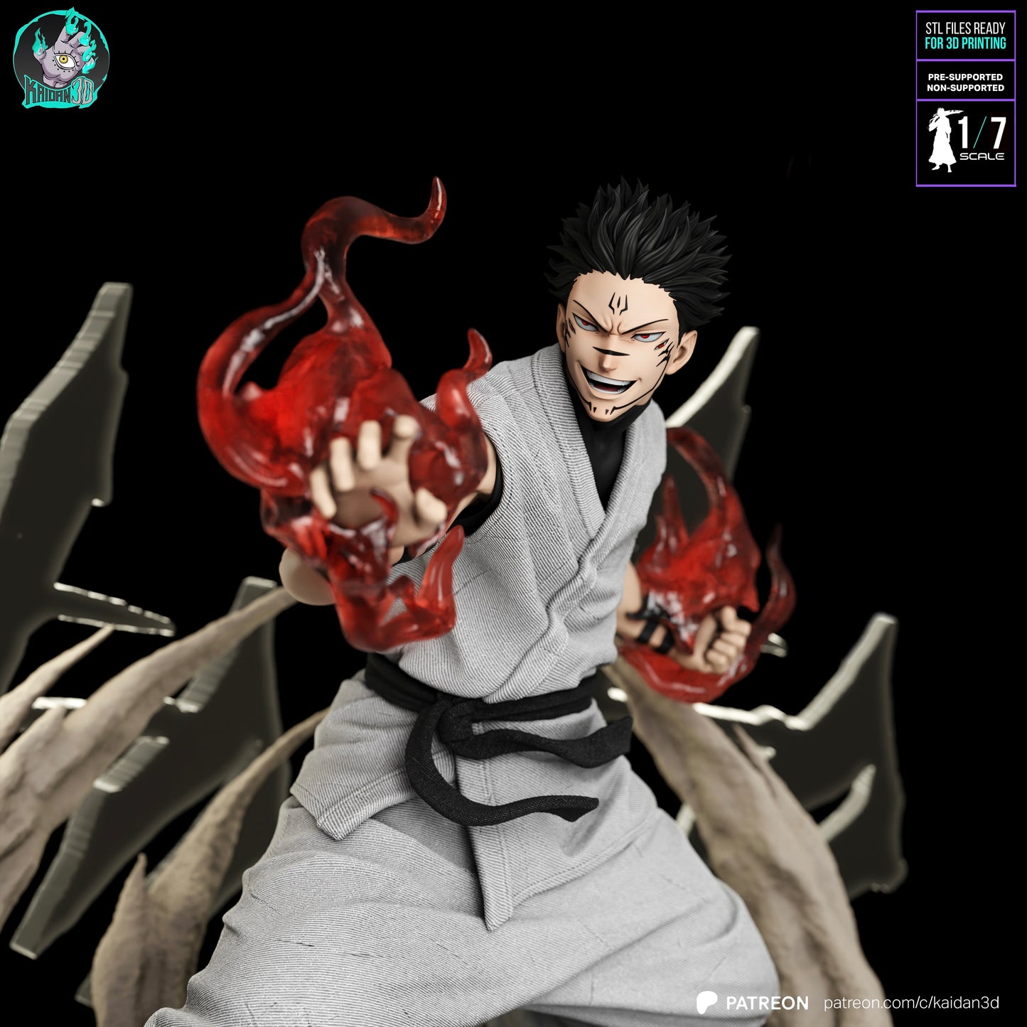 Gojo vs Sukuna - Unassembled and Unpainted Garage Kit - Model Designed by Kaidan3D