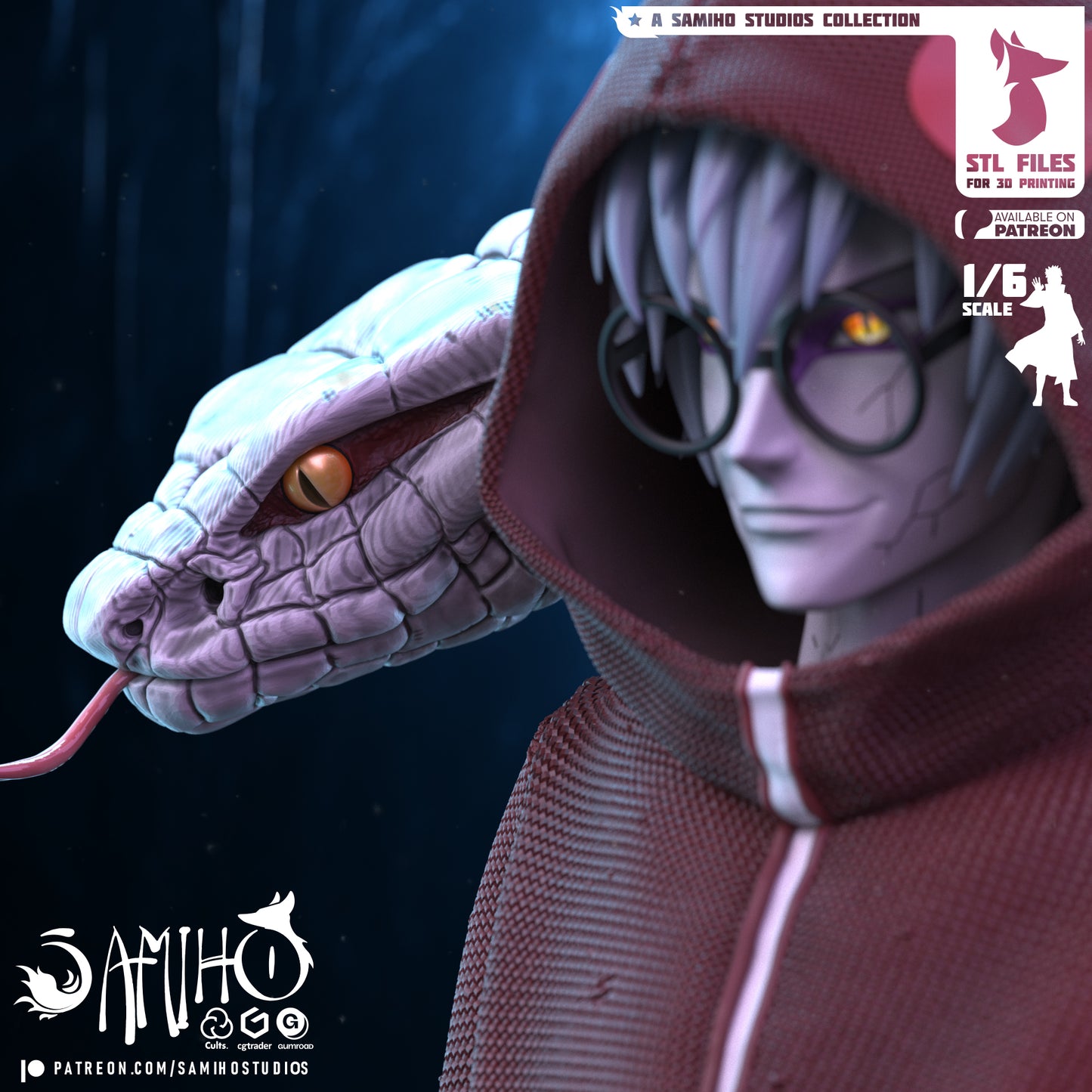 Kabuto - Edo Tensei - Unassembled and Unpainted Garage Kit - Model Designed by Samiho Studios