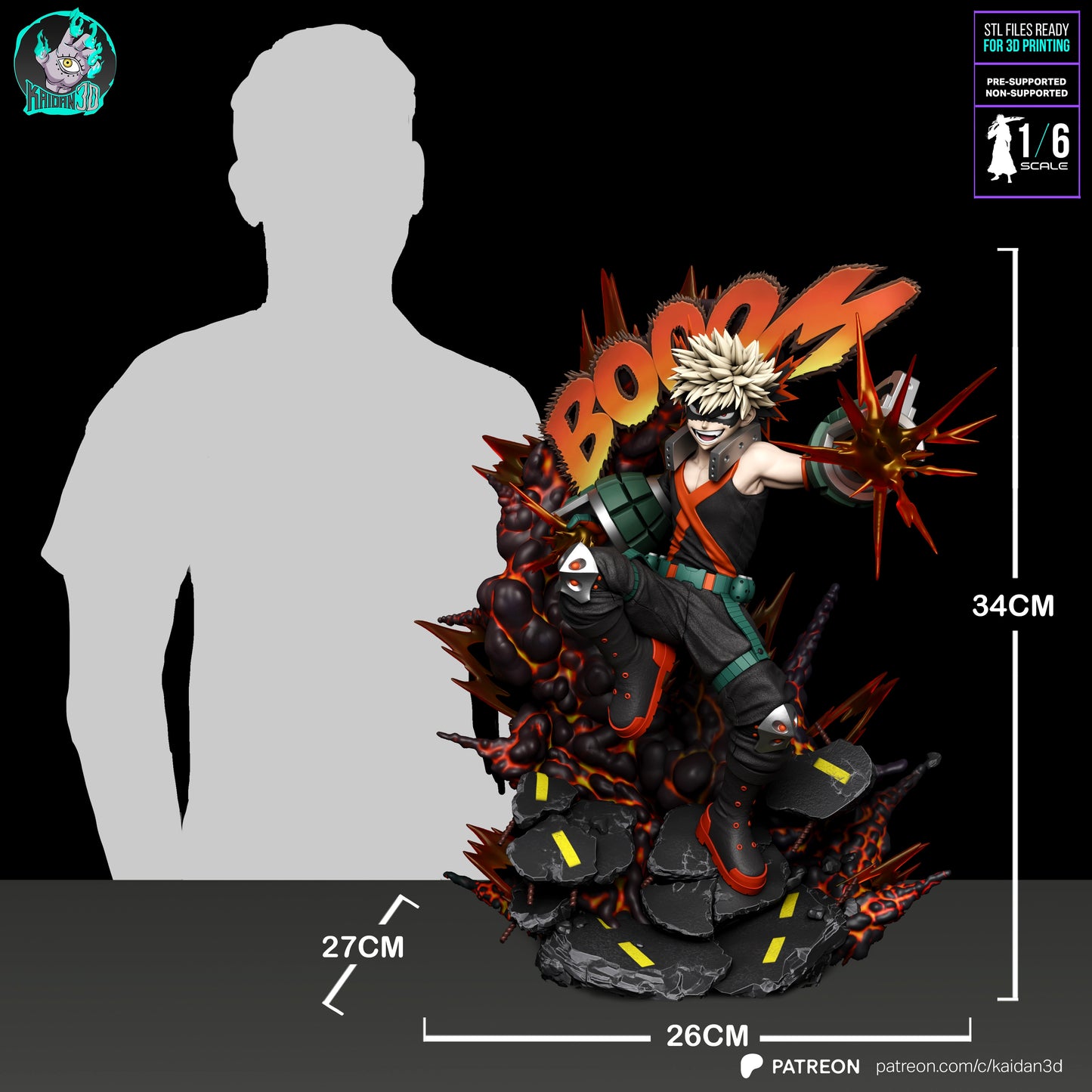 Katsugi Bakugo - Unassembled and Unpainted Garage Kit - Model Designed by Kaidan3D