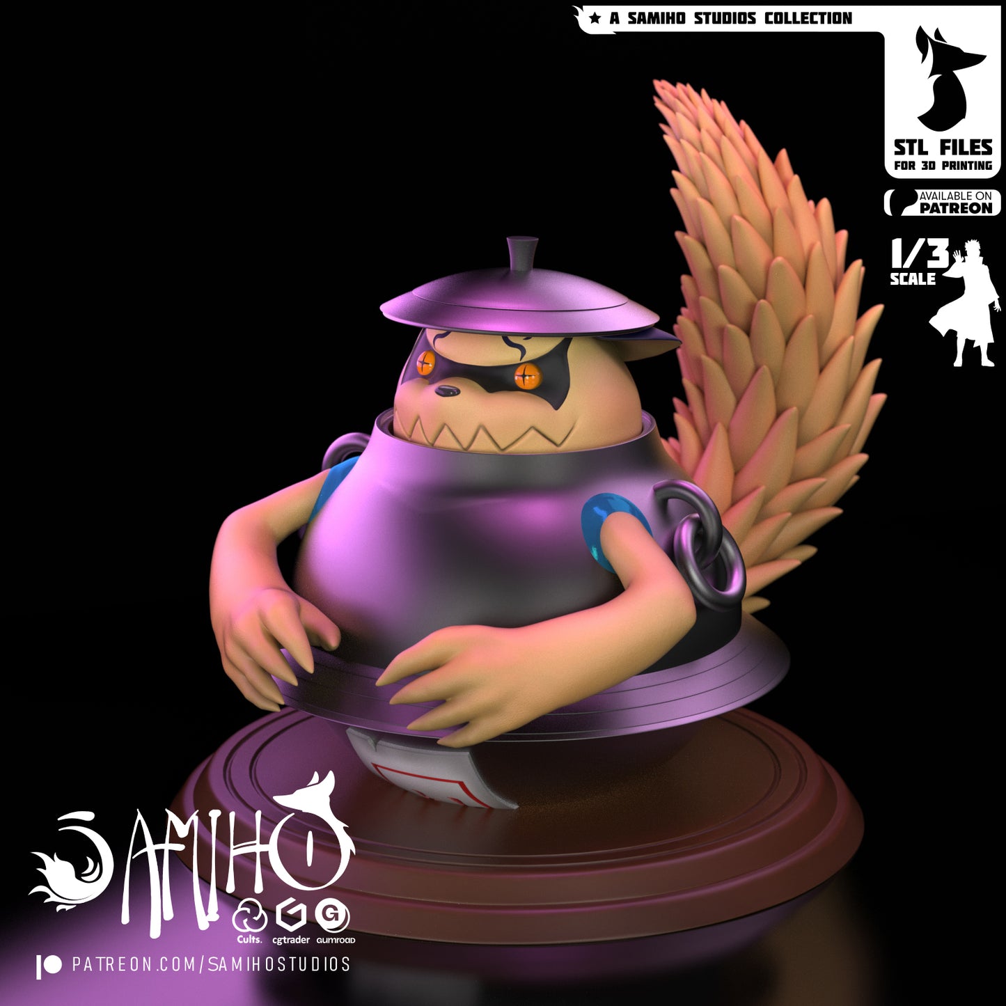 Teapot Shukau - Unassembled and Unpainted Garage Kit - Model Designed by Samiho Studios
