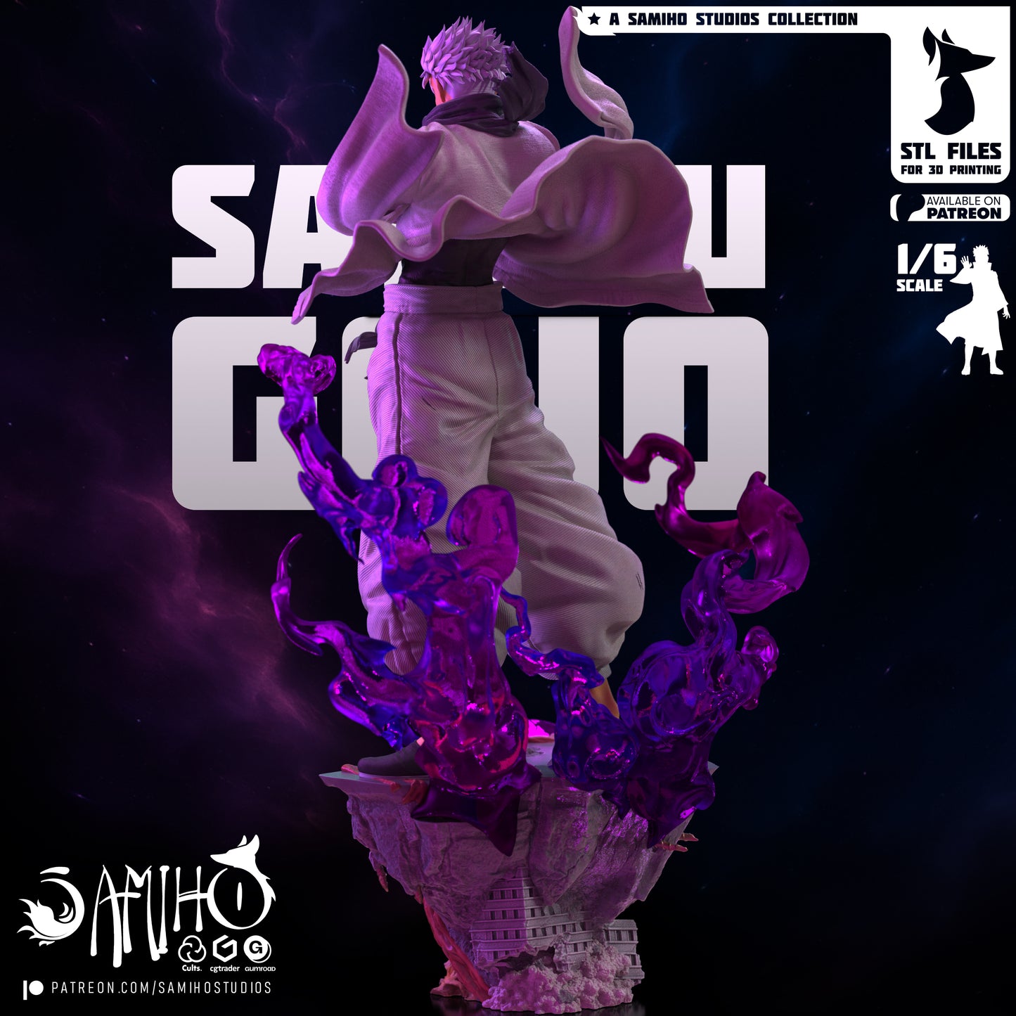 Satoru Gojo - Unassembled and Unpainted Garage Kit - Model Designed by Samiho Studios