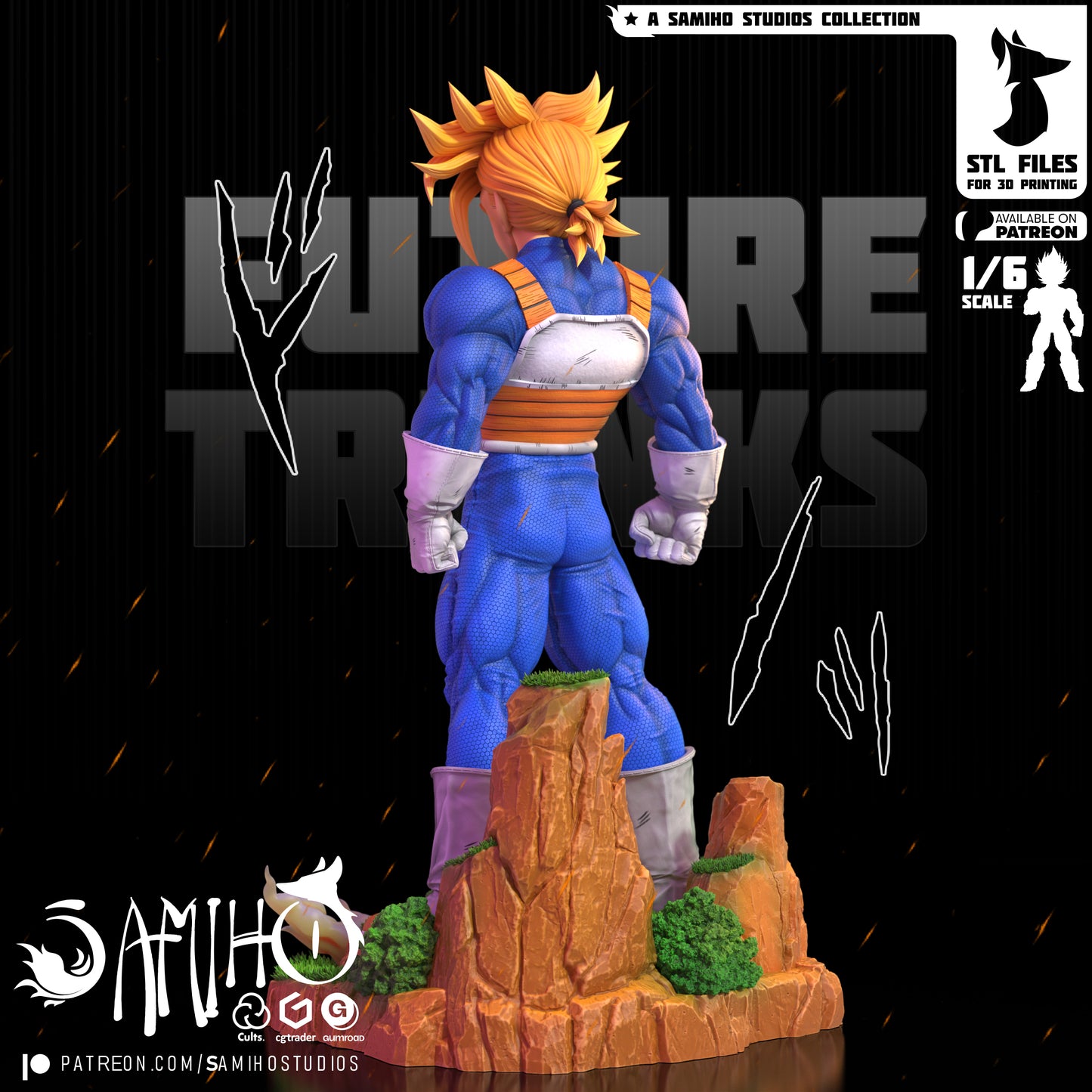 Trunks (Future) - Unassembled and Unpainted Garage Kit - Model Designed by Samiho Studios