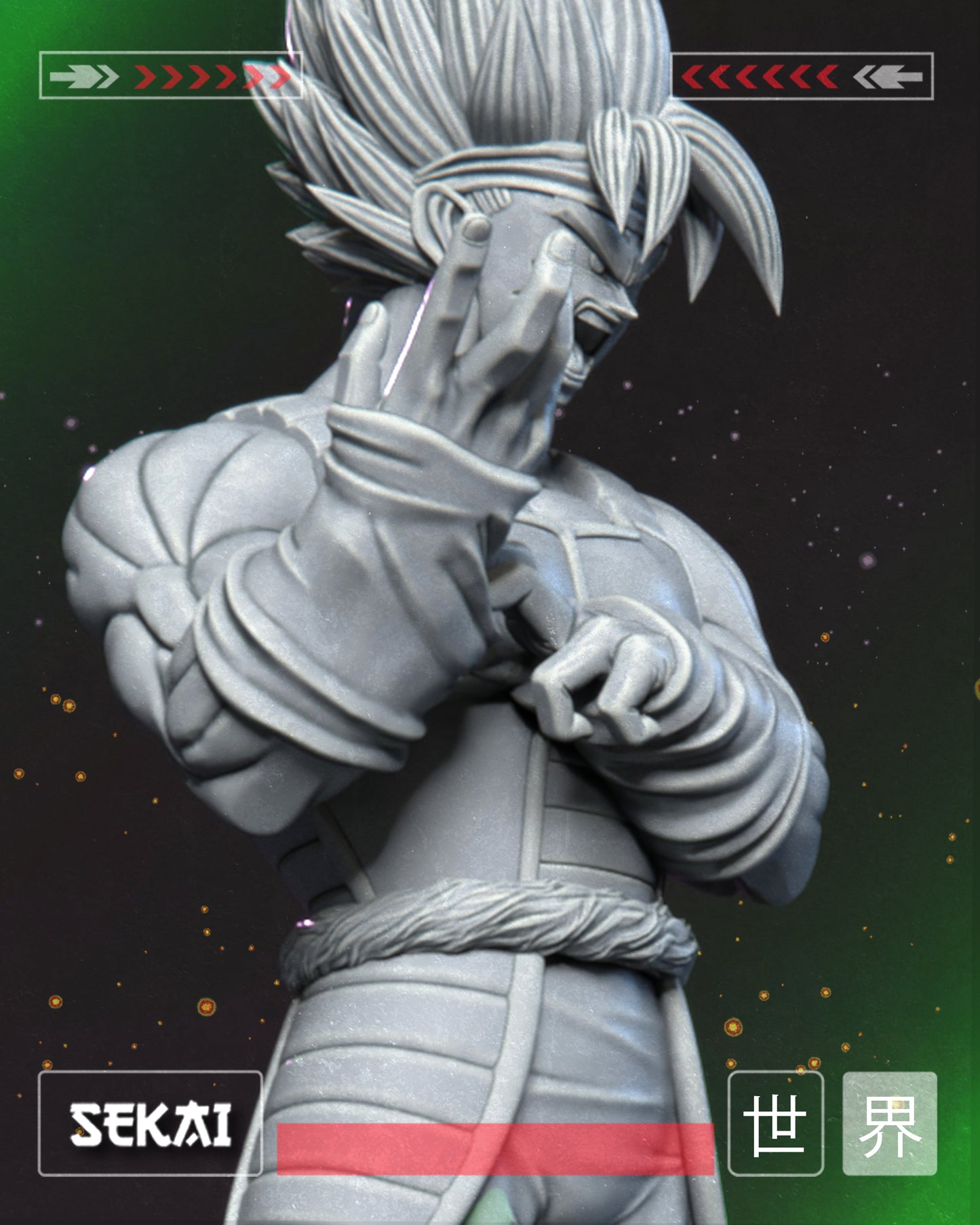 SSJ Bardock - Unassembled and Unpainted Garage Kit - Model Designed by Sekai3D