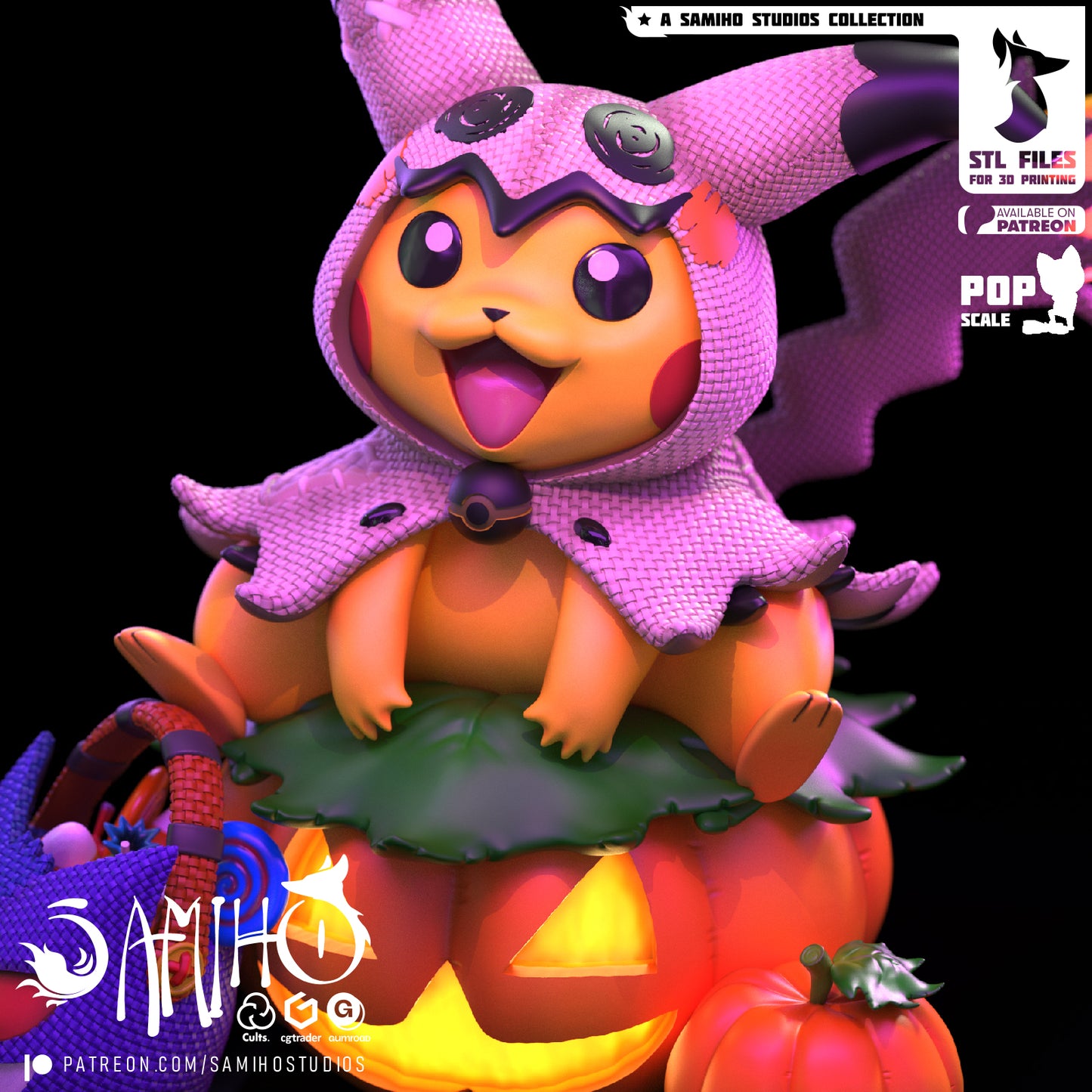 Mimikyu Pikachu - Unassembled and Unpainted Garage Kit - Model Deisgned by Samiho Studios