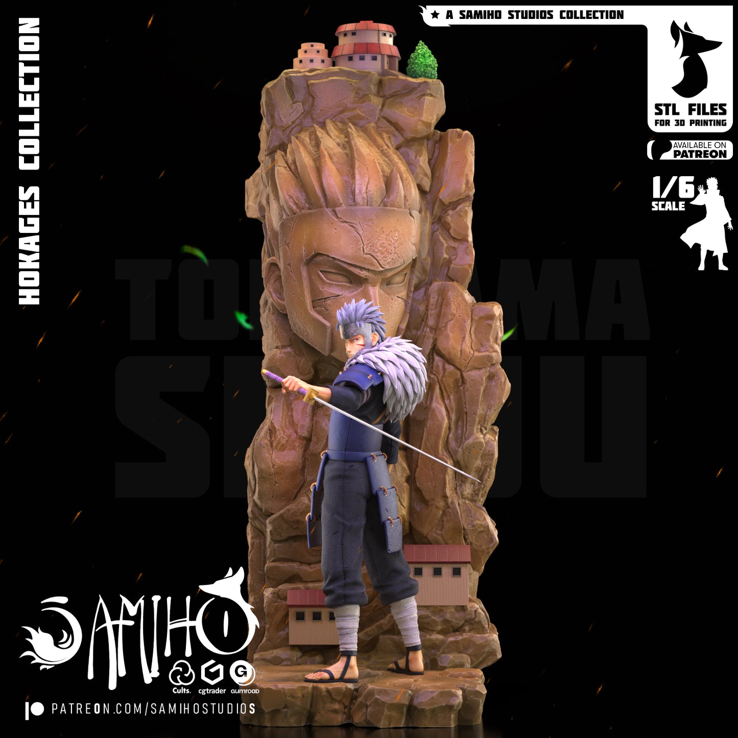 Senju Tobirama - Unassembled and Unpainted Garage Kit - Model Designed by Samiho Stuidos