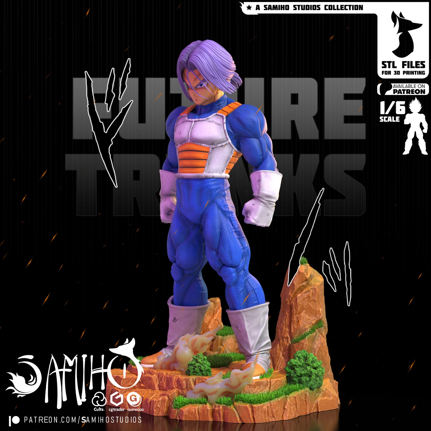 Trunks (Future) - Unassembled and Unpainted Garage Kit - Model Designed by Samiho Studios