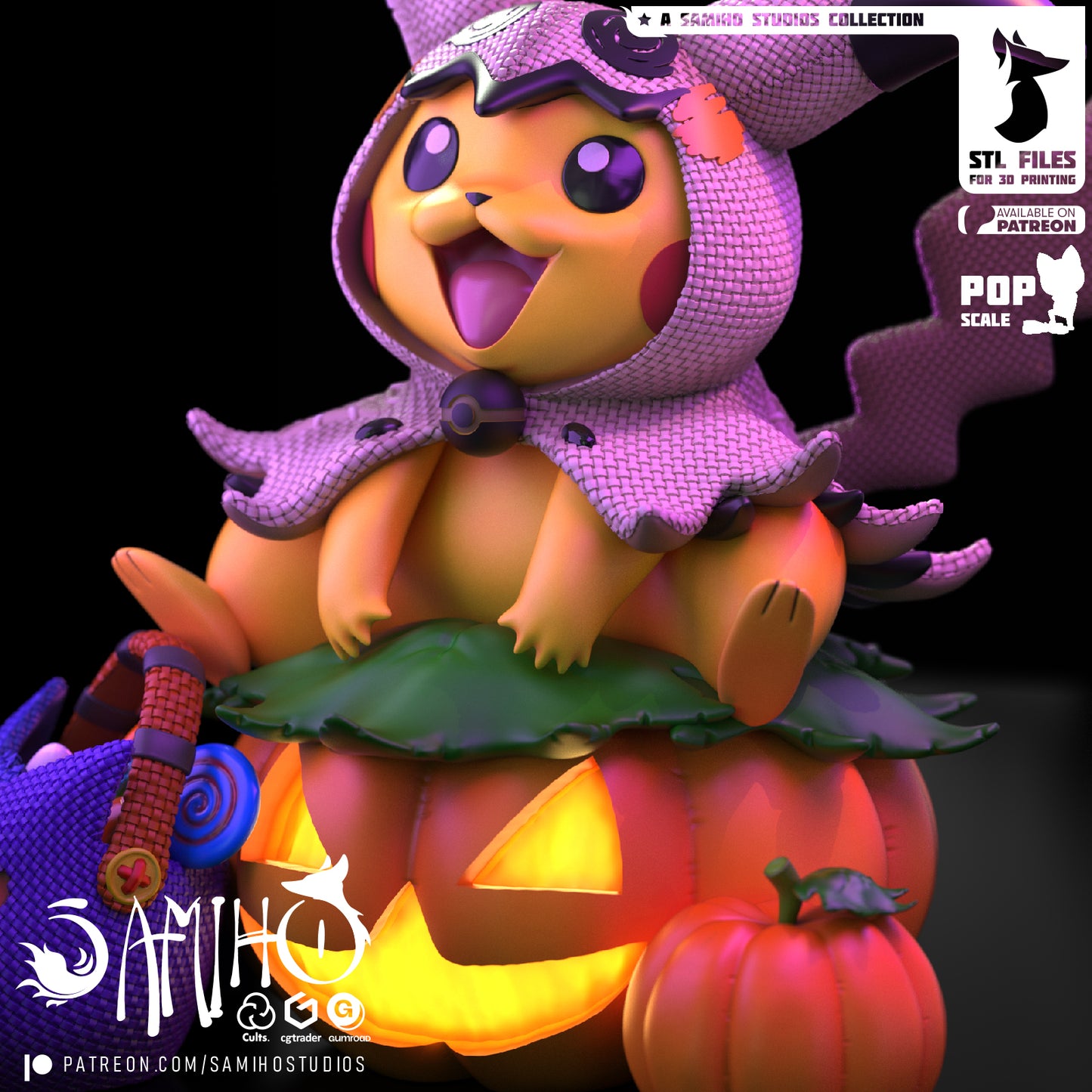 Mimikyu Pikachu - Unassembled and Unpainted Garage Kit - Model Deisgned by Samiho Studios