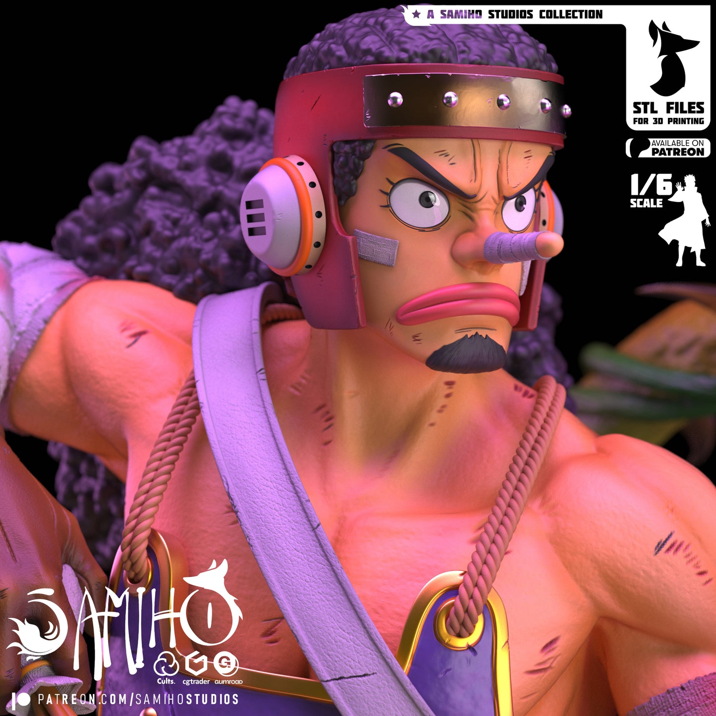 Usopp - Unassembled and Unpainted Garage Kit - Model Designed by Samiho Studios