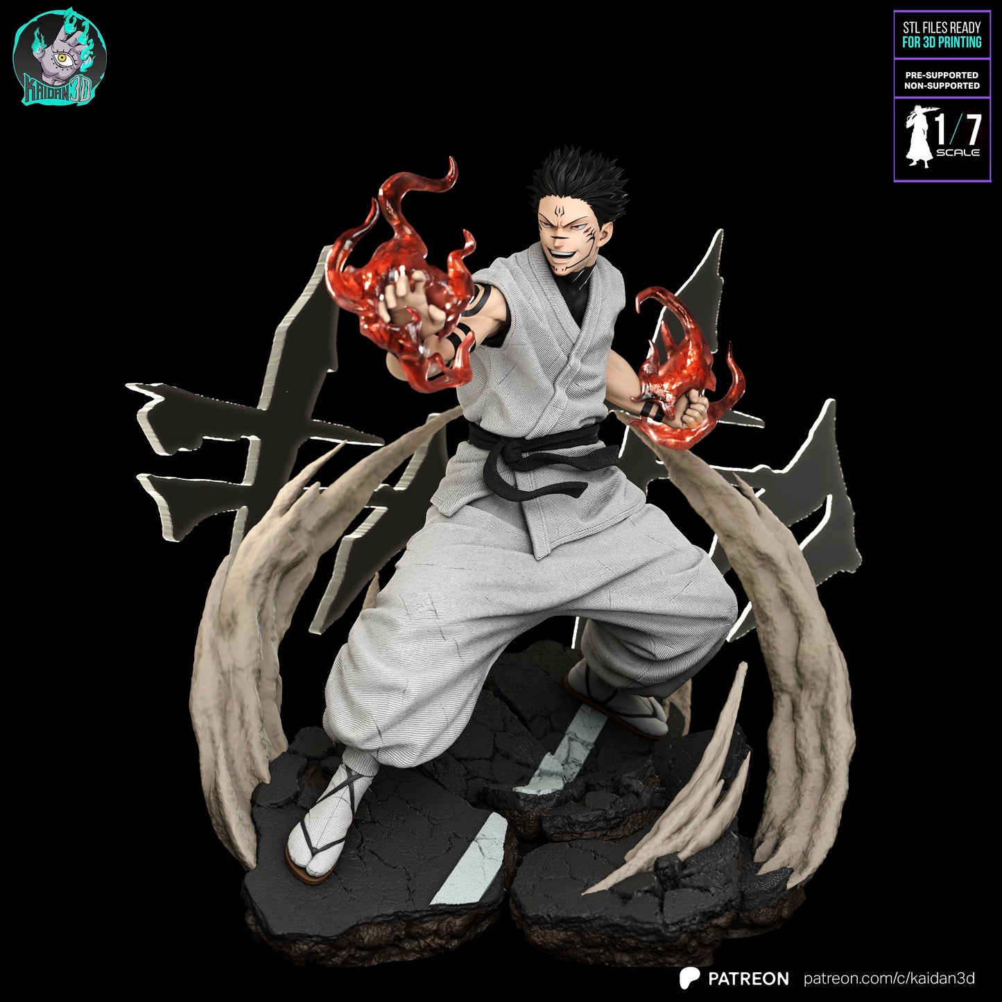 Gojo vs Sukuna - Unassembled and Unpainted Garage Kit - Model Designed by Kaidan3D