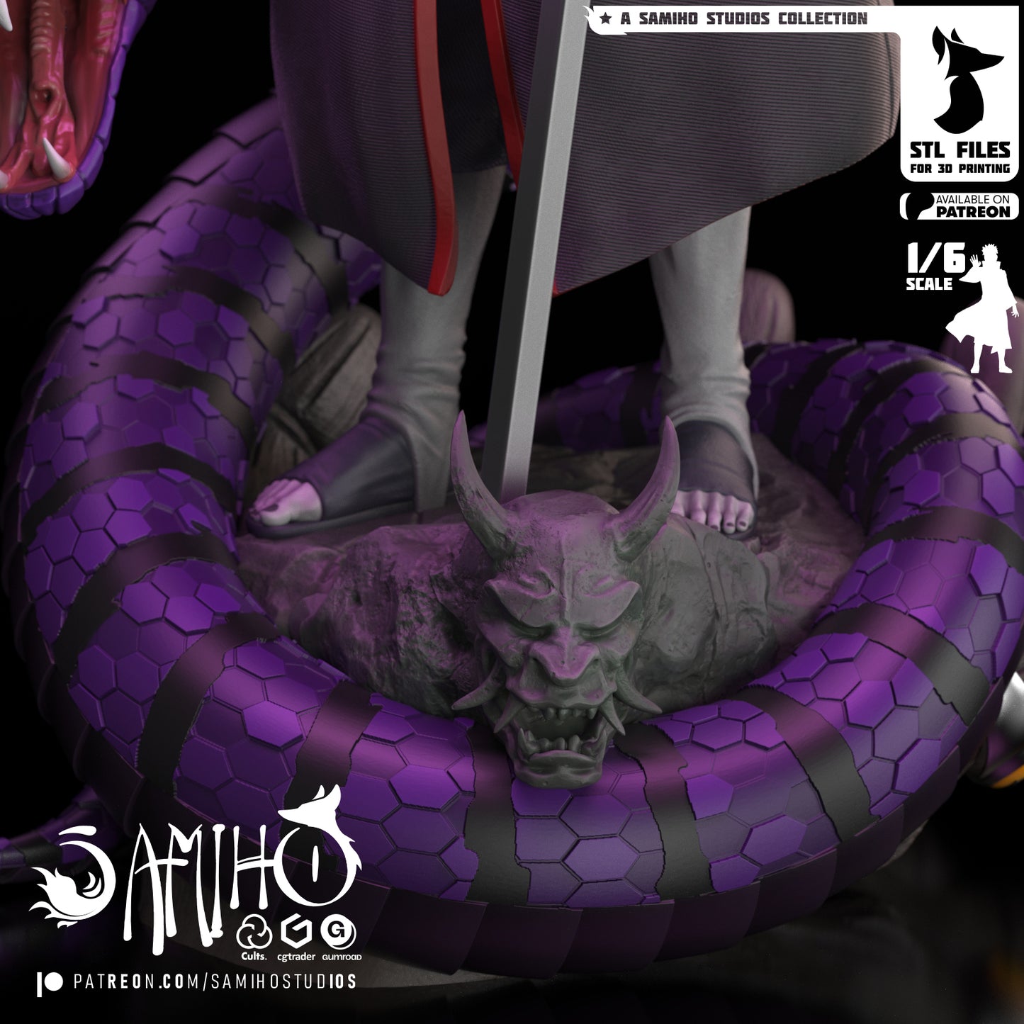 Orochimaru - Unassmebled and Unpainted Garage Kit - Model Designed by Samiho Studios