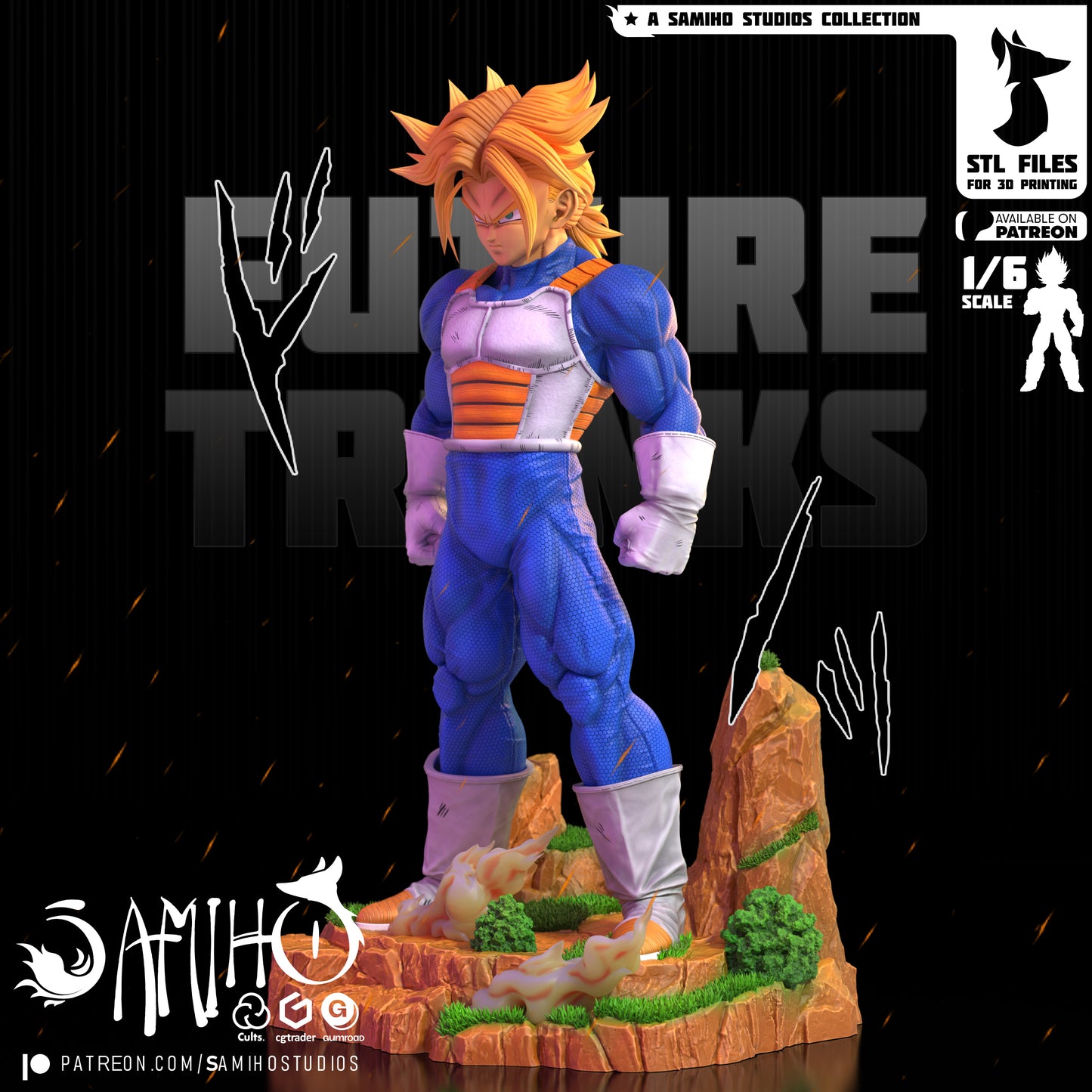 Trunks (Future) - Unassembled and Unpainted Garage Kit - Model Designed by Samiho Studios