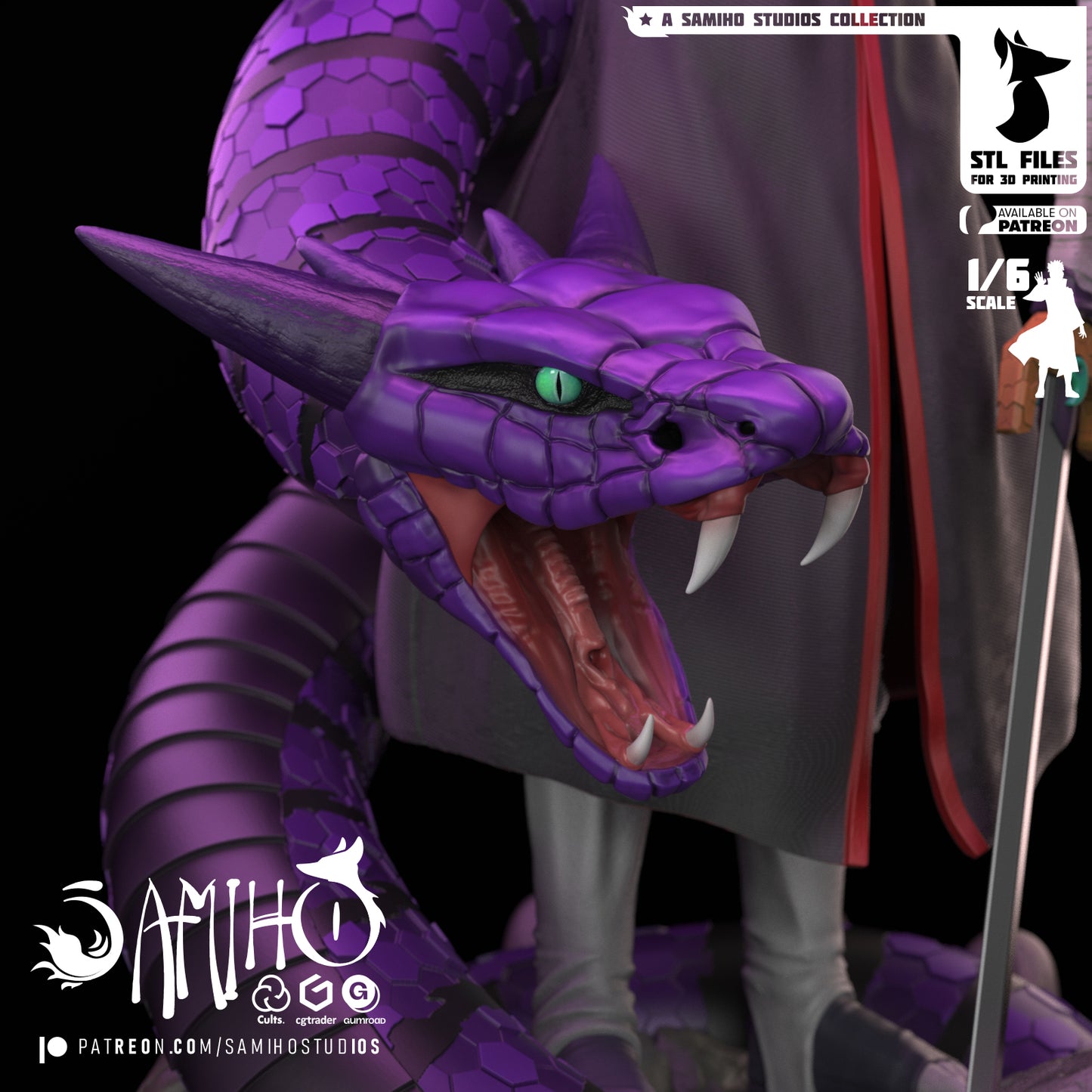 Orochimaru - Unassmebled and Unpainted Garage Kit - Model Designed by Samiho Studios