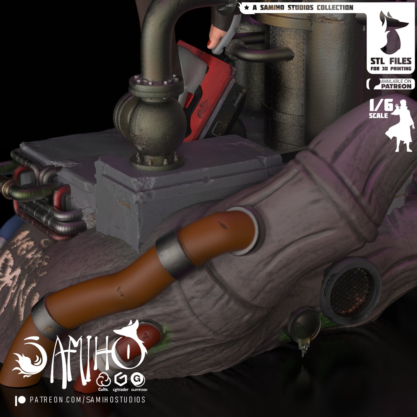Konan - Unassembled and Unpainted Garage Kit - Model Designed by Samiho Studios