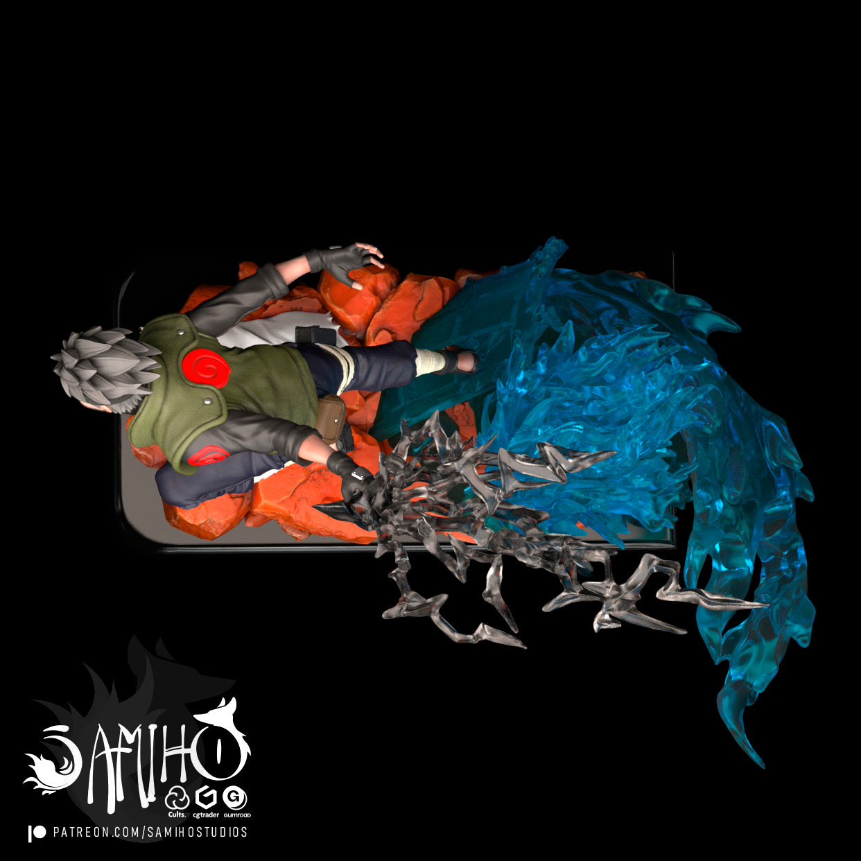 Kakashi/Susanoo - Unassembled and Unpainted Garage Kit - Model Designed by Samiho Studios
